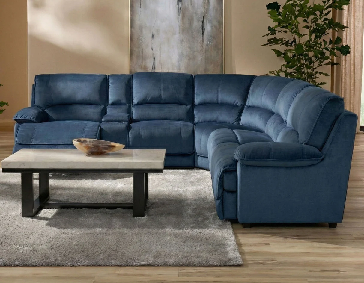 Olsen Indigo 6-Piece Dual-Power Zero-Gravity Reclining Sectional