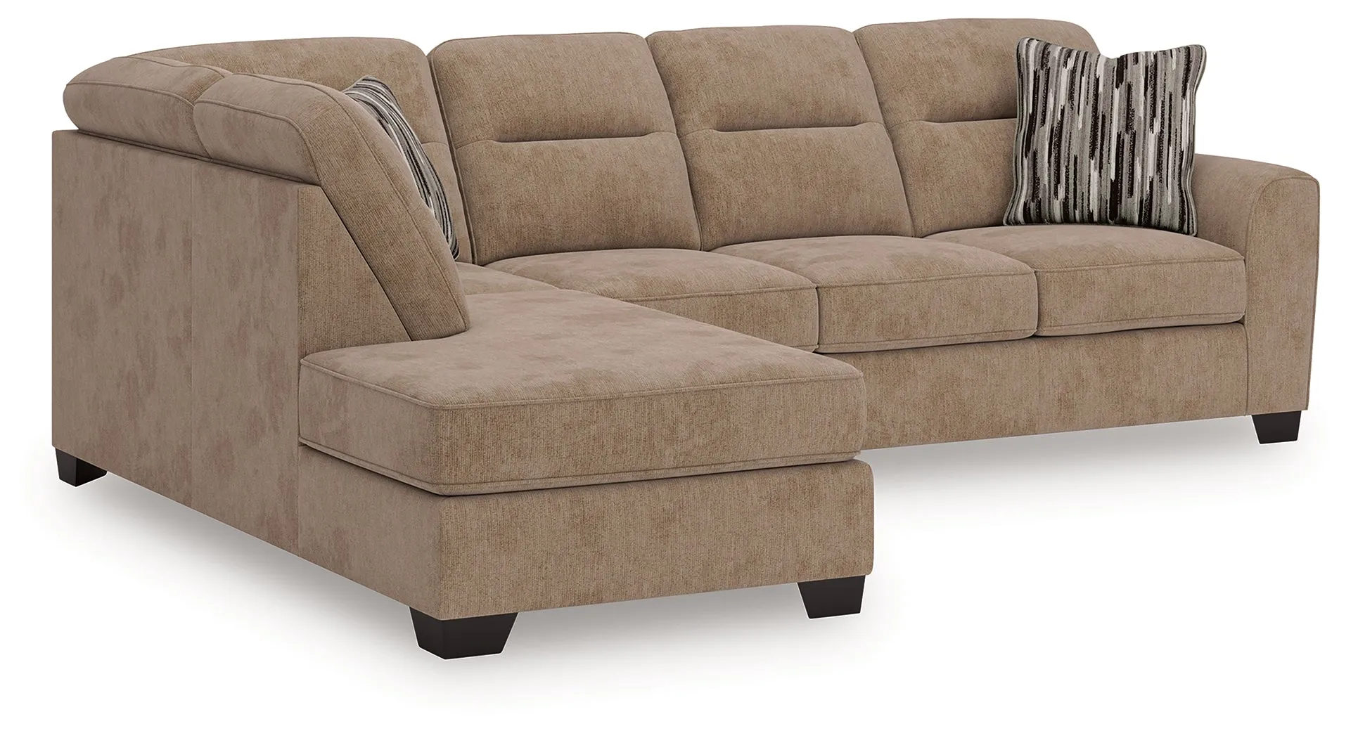 Olten Mocha 2-Piece Sectional with LAF Chaise - Image 3