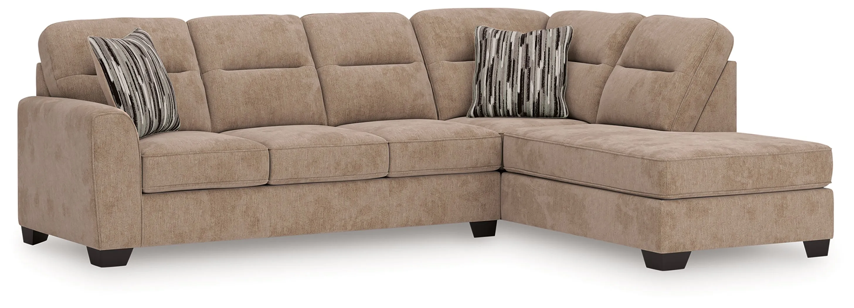 Olten Mocha 2-Piece Sectional with RAF Chaise - Image 3
