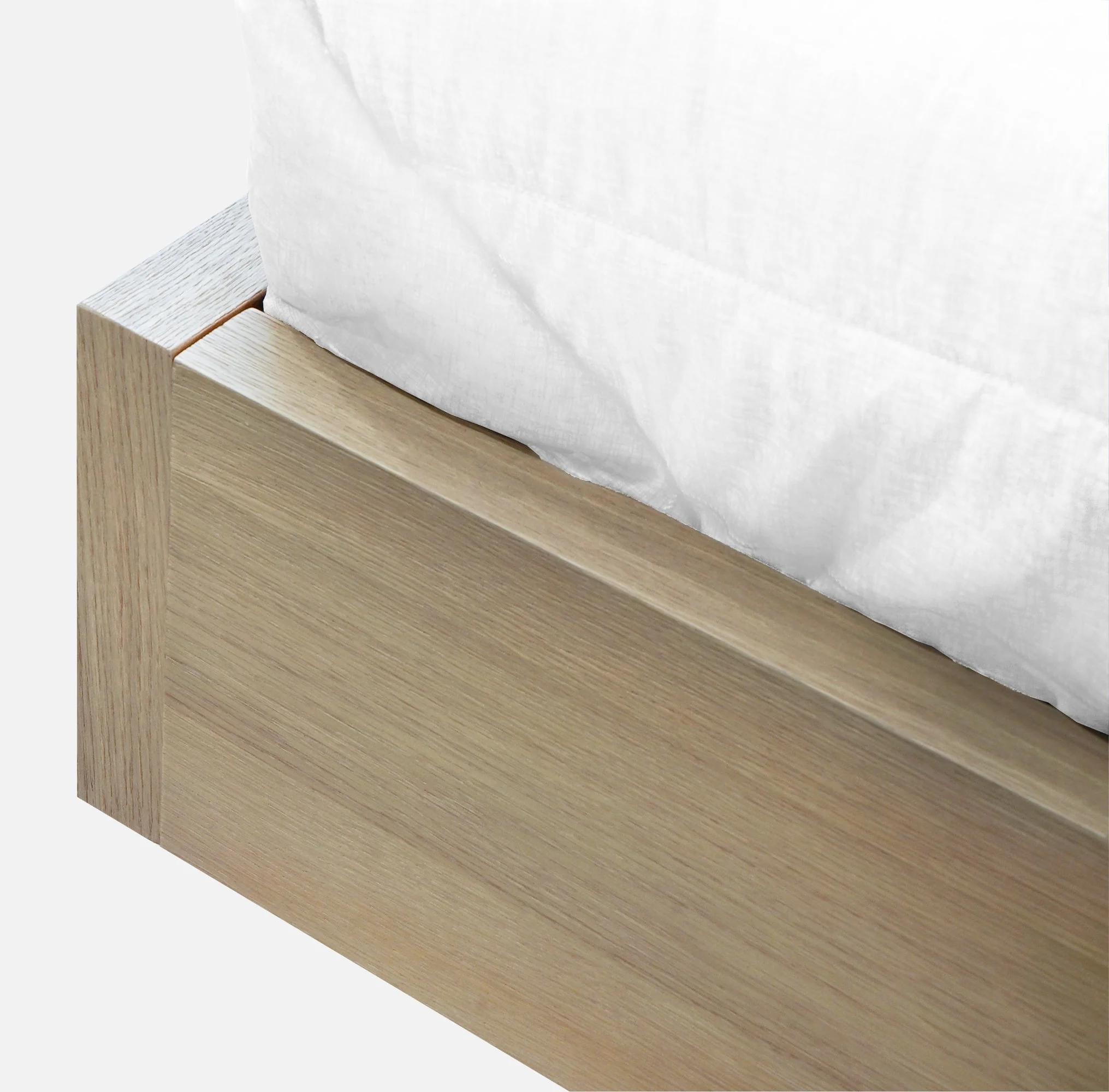 One Coastal Modern Live Edge Eastern King Wall Bed with Floating Nightstands in Bisque - Image 4