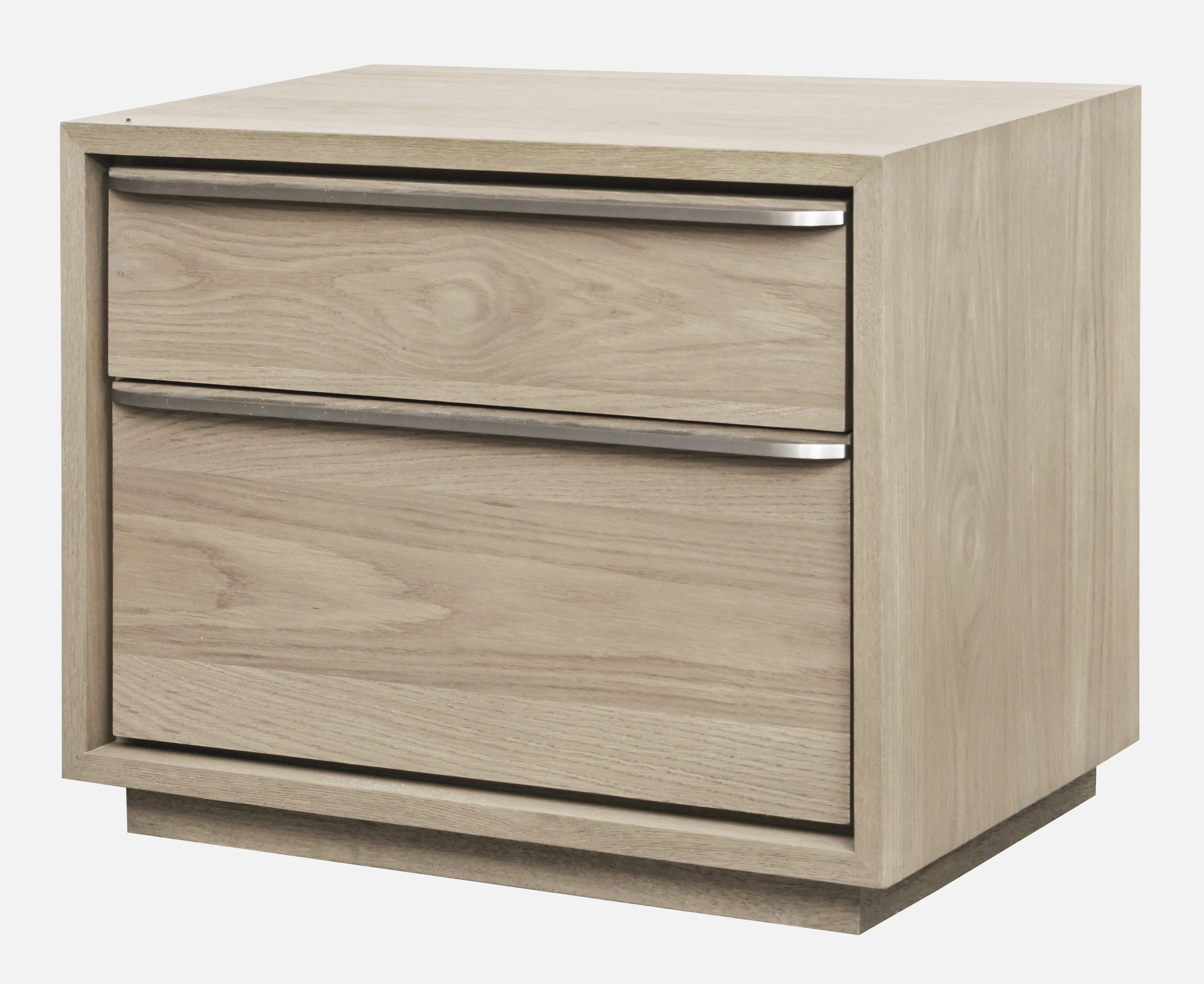 One Coastal Modern Two Drawer USB-Charging Nightstand in Bisque - Image 4