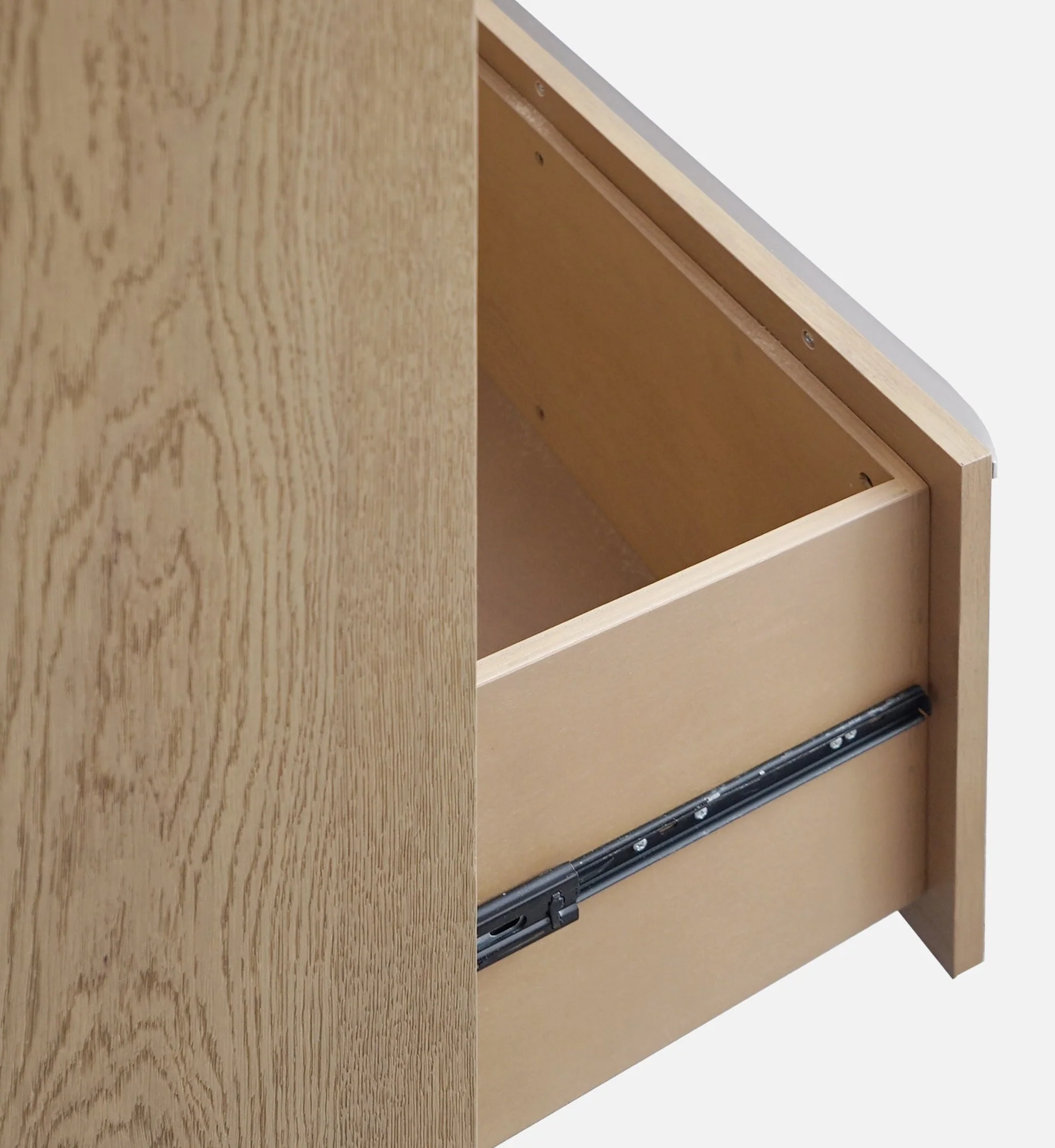 One Coastal Modern Two Drawer USB-Charging Nightstand in Bisque - Image 7