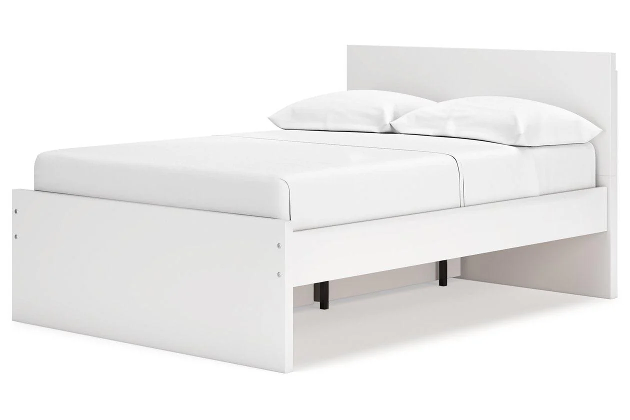 Onita White Full Panel Platform Bed with 1 Side Storage - Image 3