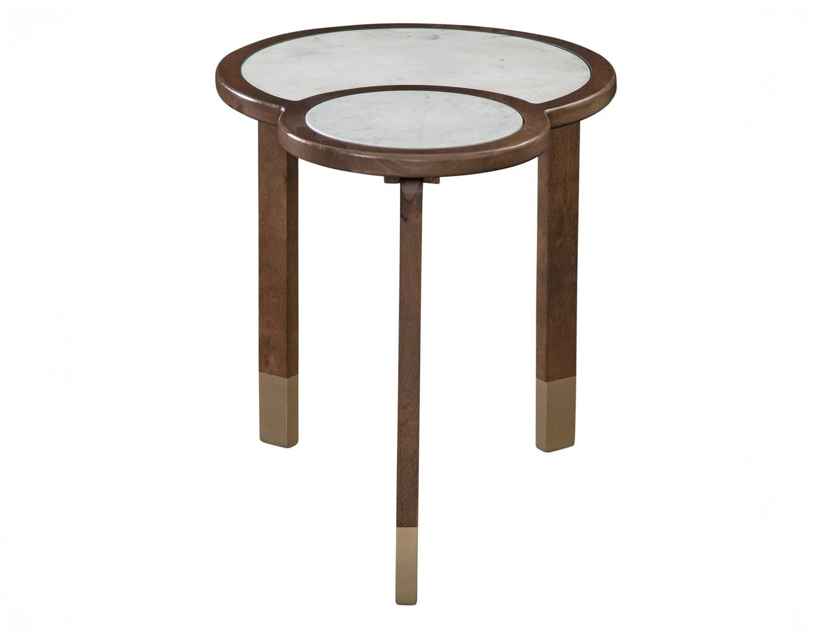 Oormi Banswara White Marble Inlay End Table - Image 2
