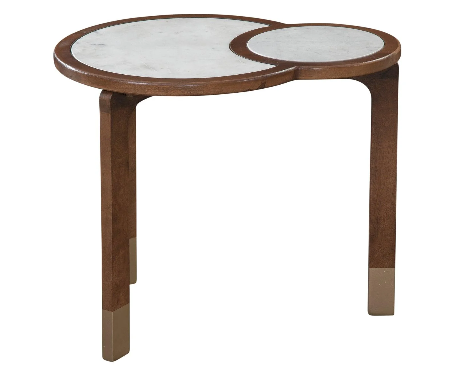 Oormi Banswara White Marble Inlay End Table - Image 4