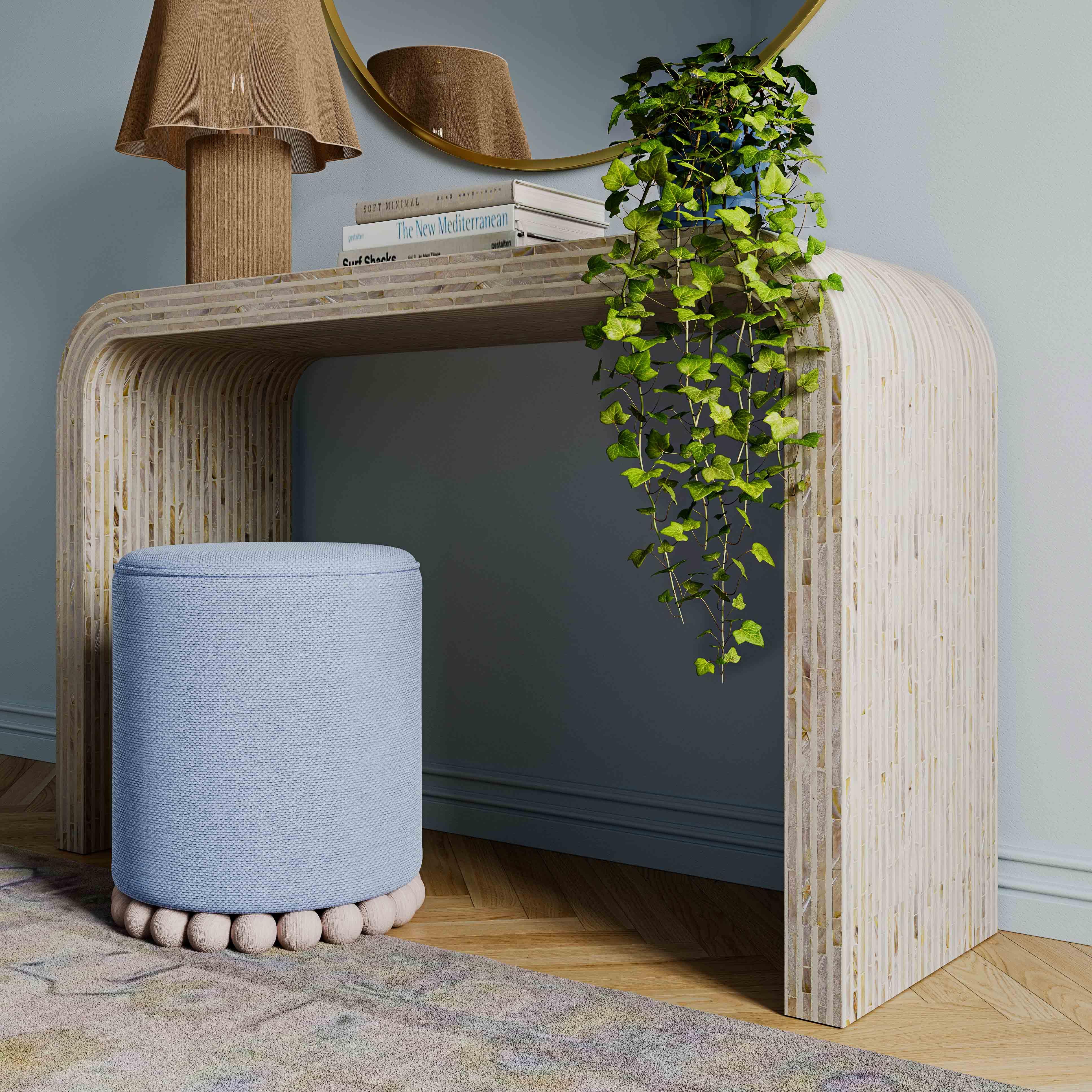 Opus Cream Capiz Shell Console Table - Image 2