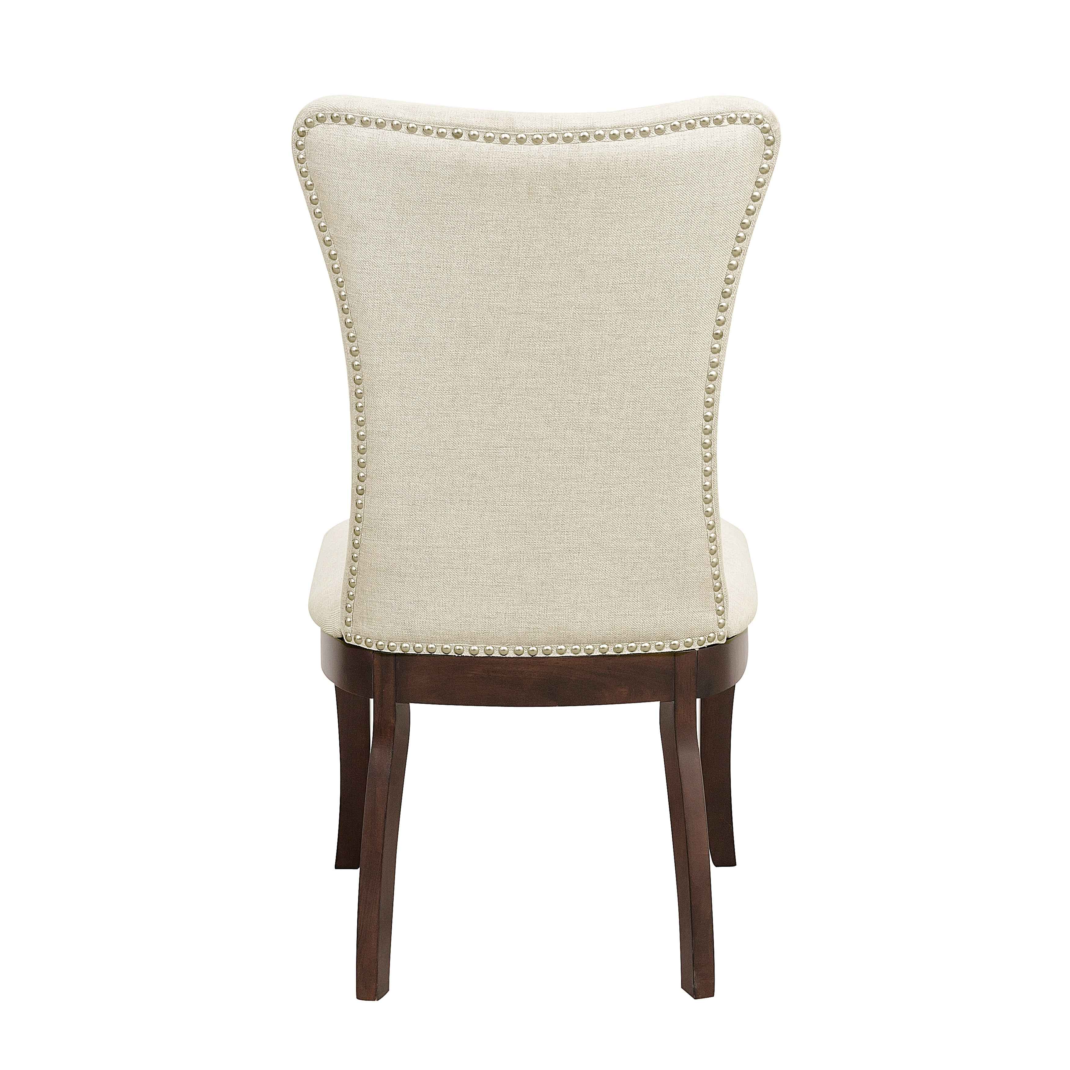 Oratorio Beige/Dark Cherry Side Chair, Set of 2 - Image 3