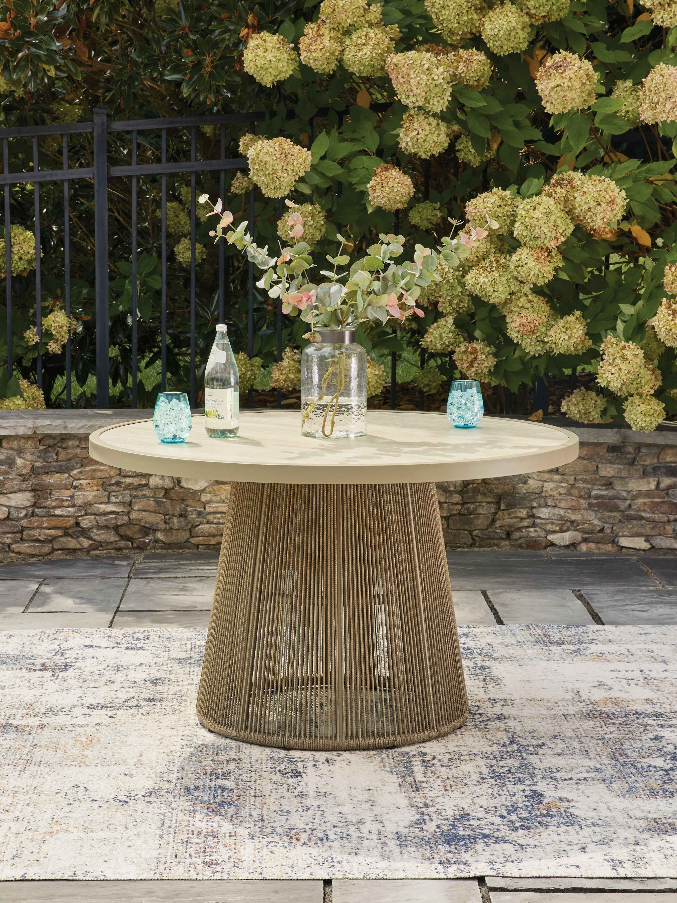 Orchard Beach Beige Outdoor Dining Table