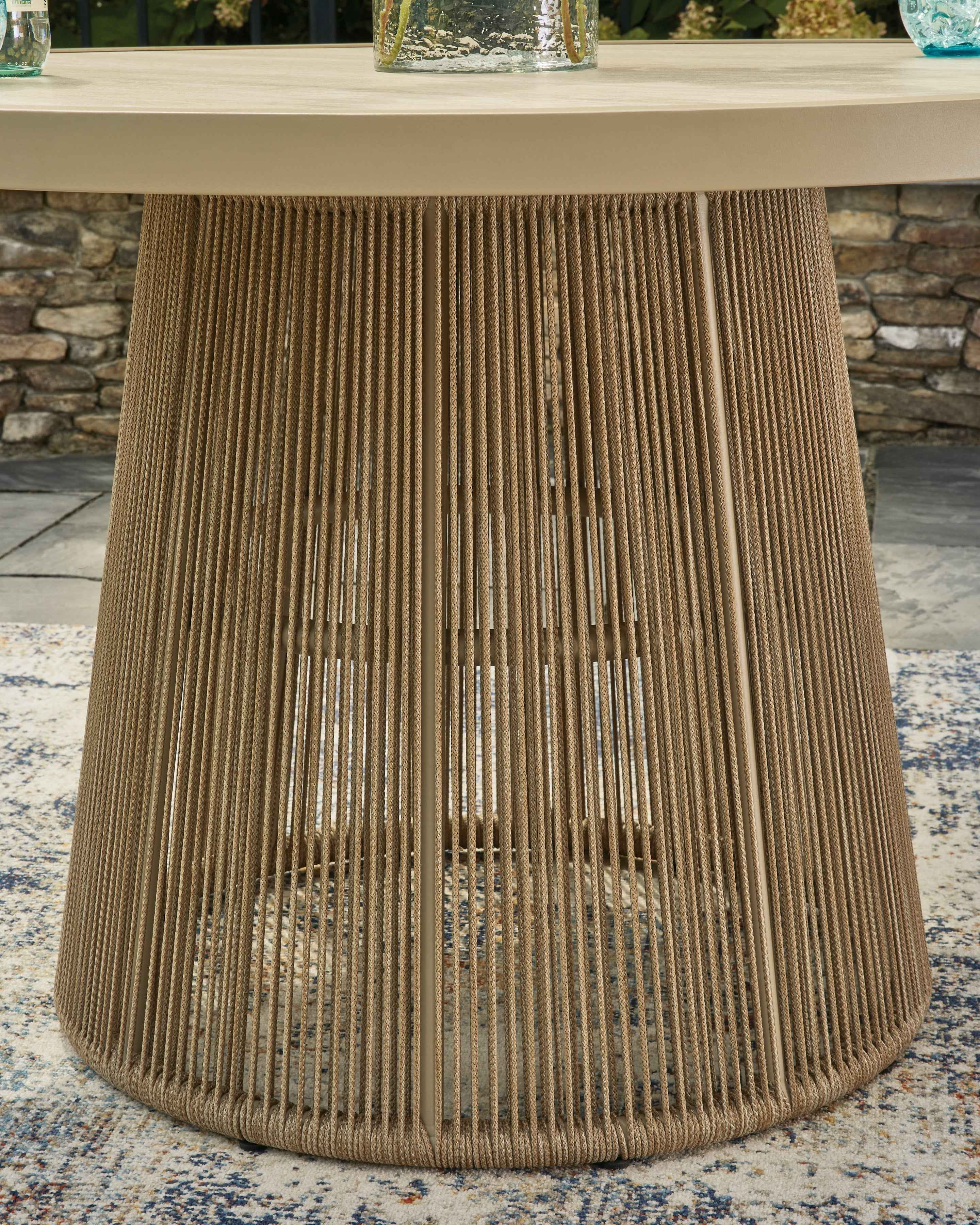 Orchard Beach Beige Outdoor Dining Table - Image 4