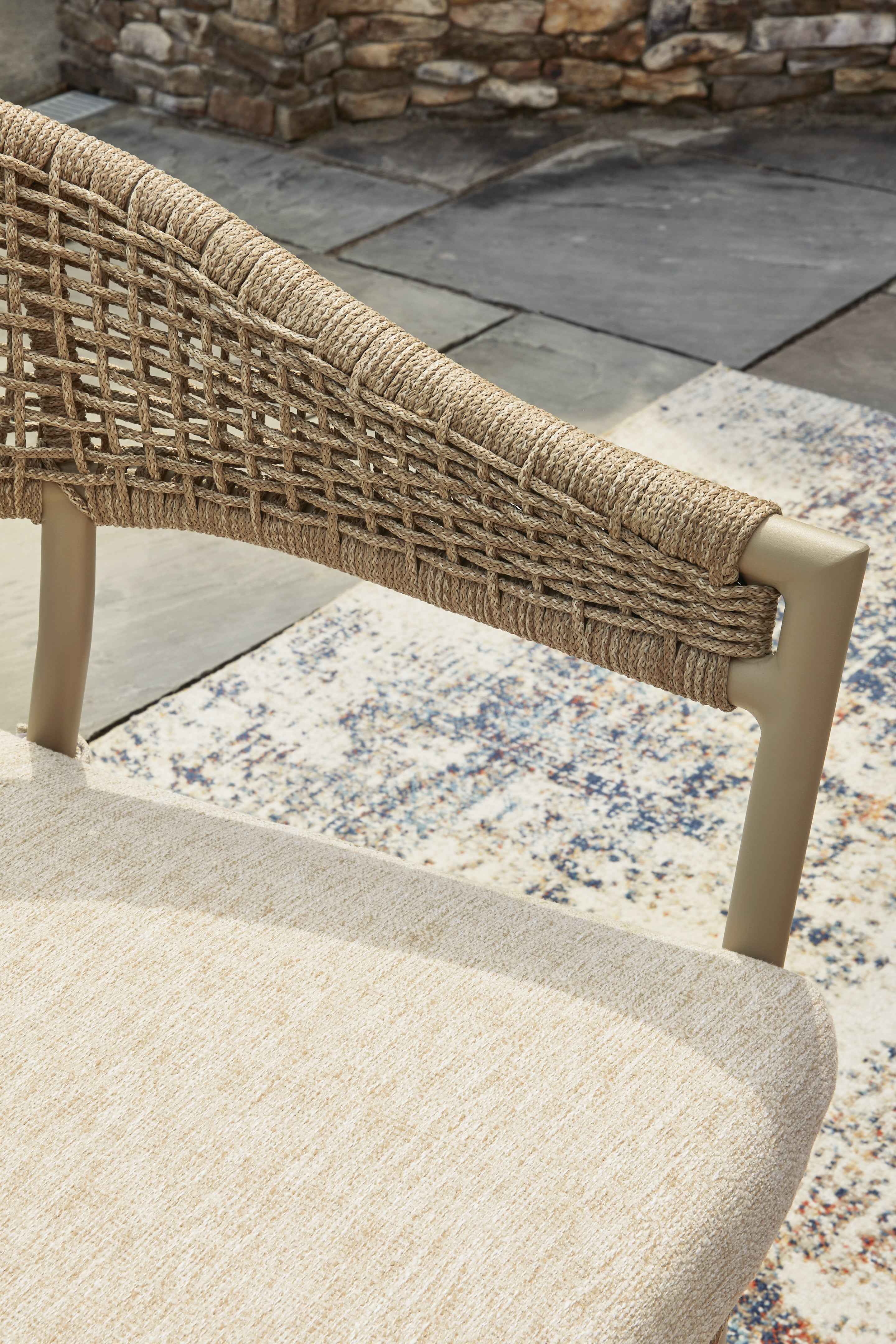 Orchard Beige Beach Outdoor Dining Table and 4 Chairs - Image 6