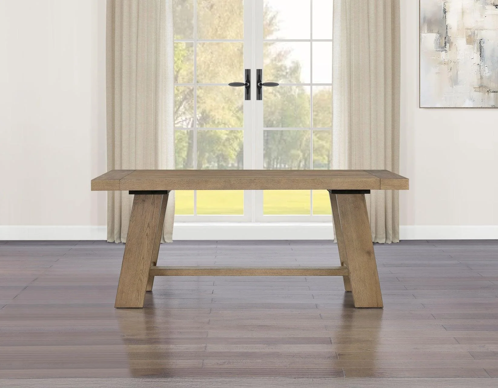 Orinda 72-108 Inch Dining Table with Two 18 Inch Leaves - Image 3