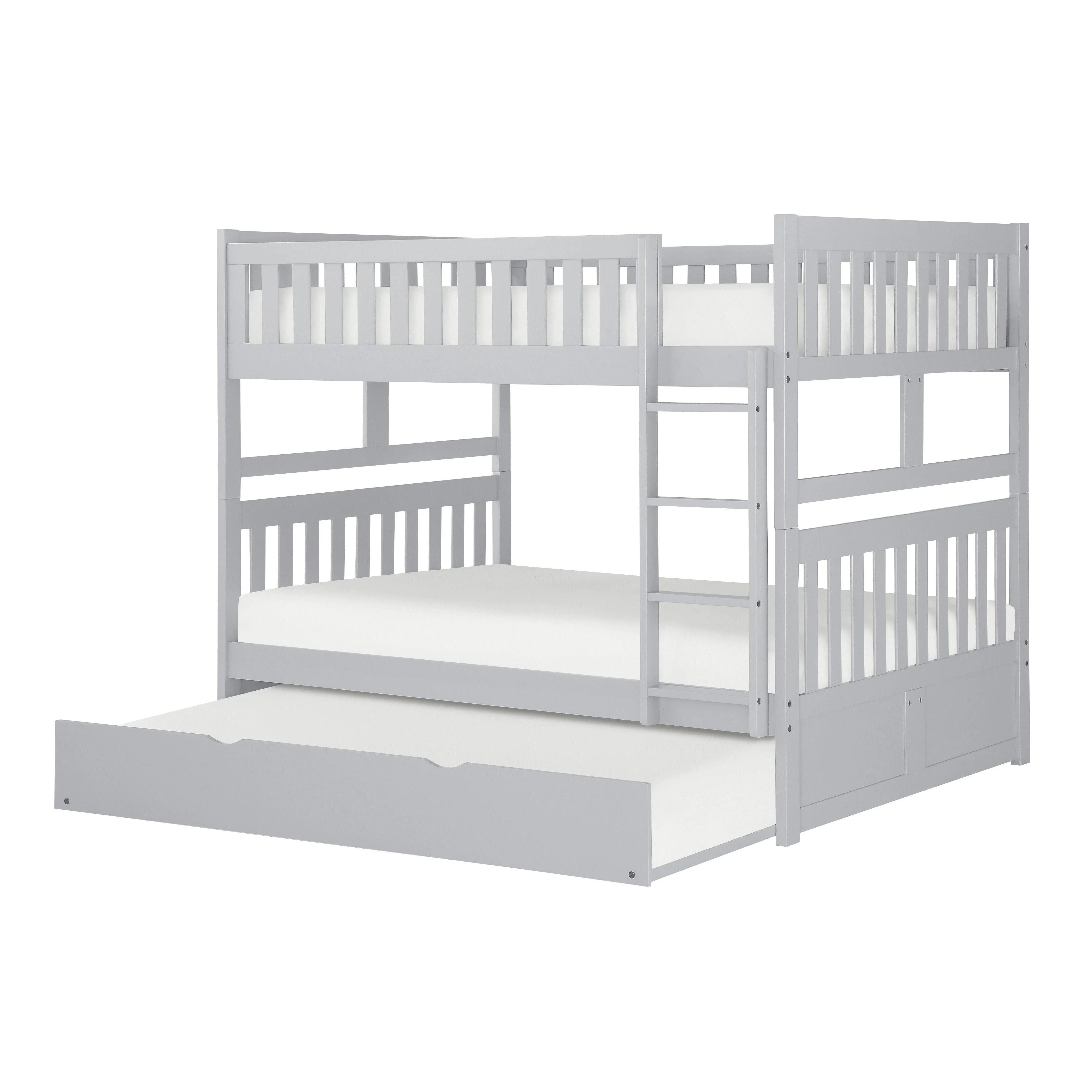 Orion Gray Full/Full Bunk Bed with Twin Trundle - Image 2