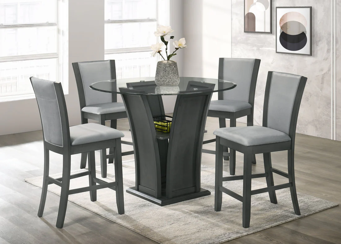 Orlando Grey 5-Piece Dining Room Set