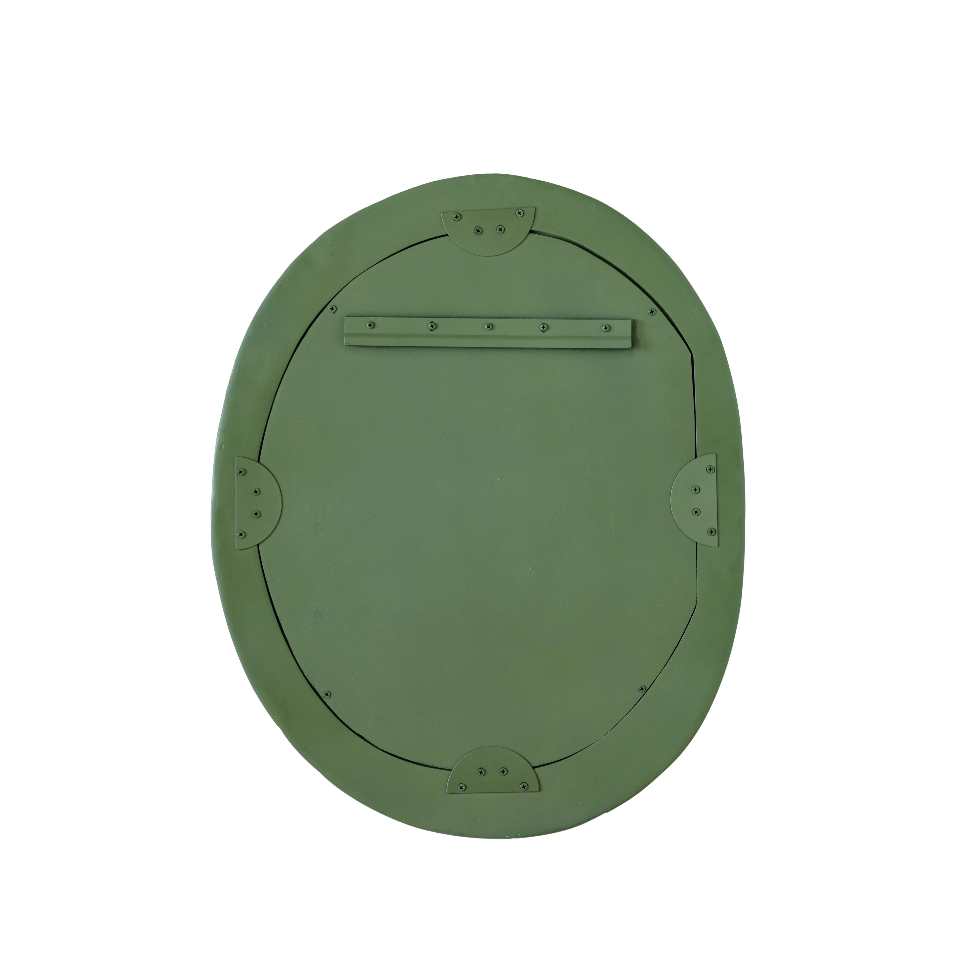Orpheus 22"X28" Ribbed Forest Green Fiberglass Thick Wall Mirror - Image 4