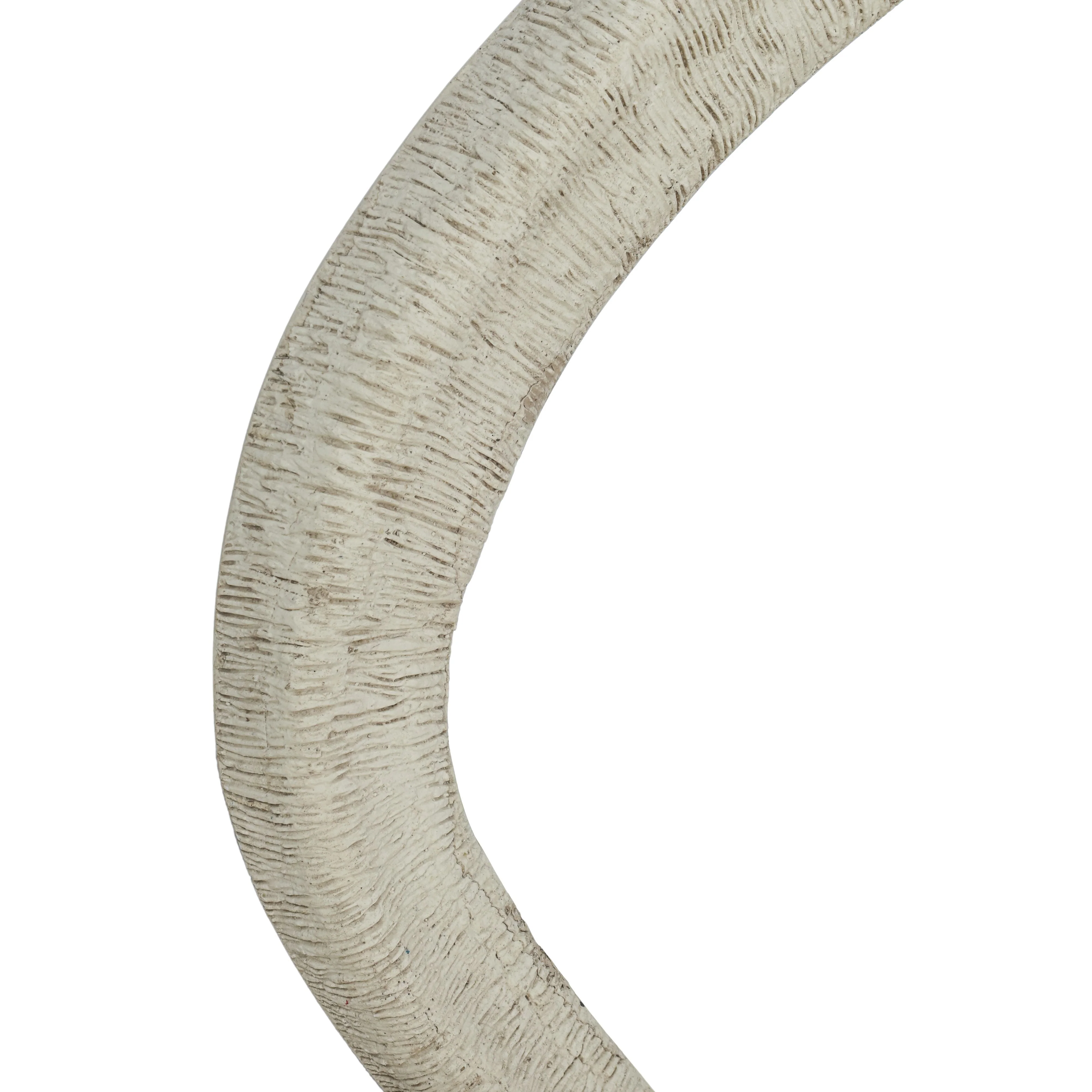 Orpheus 35"X31" Ribbed Faux Stone Wall Mirror - Image 3