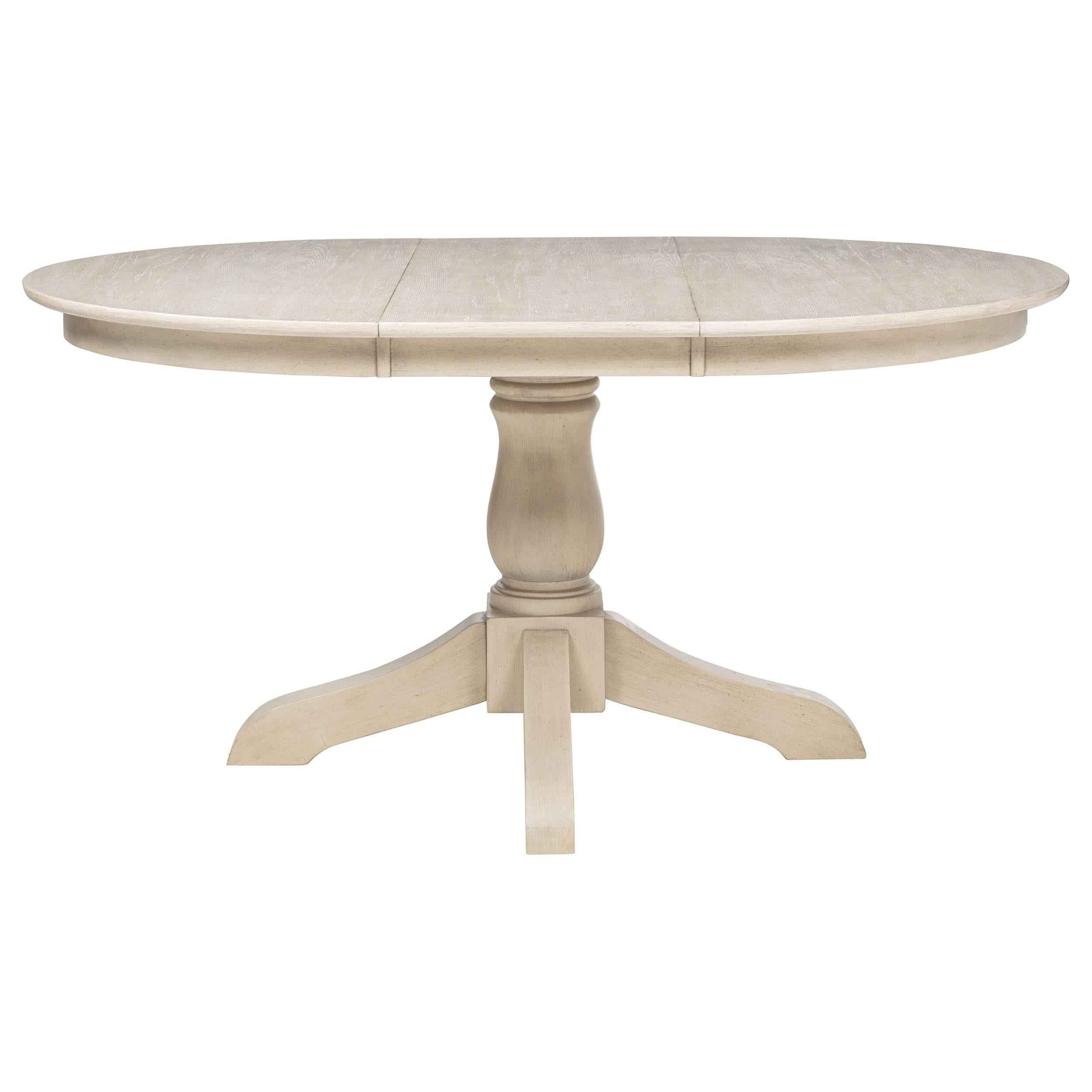 Orrison Linen Oval 62-inch Wood Extension Leaf Dining Table - Image 3