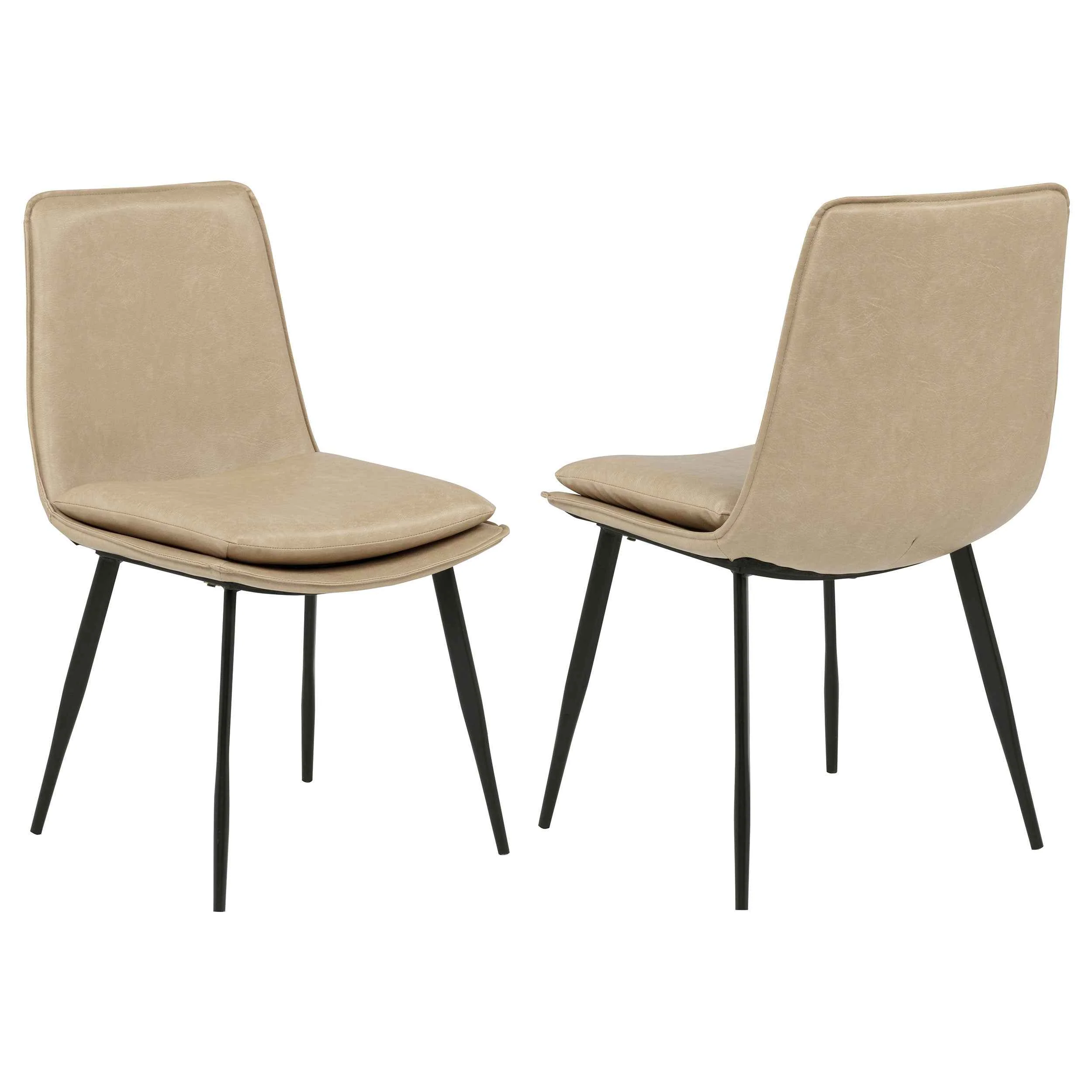 Ortega Tan Upholstered Dining Side Chair (Set of 2) - Image 2