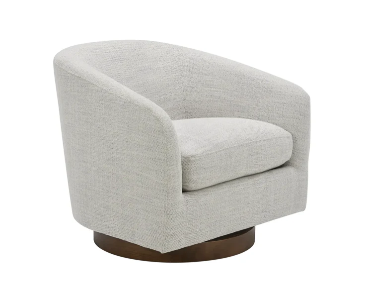 Oscy Swivel Chair Splashed White - Image 3