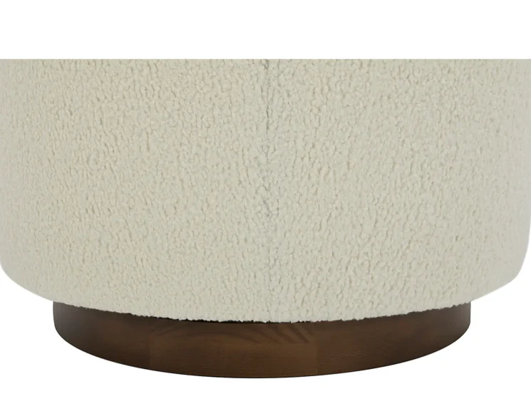 Oscy Swivel Chair Vegan Shearling White - Image 10