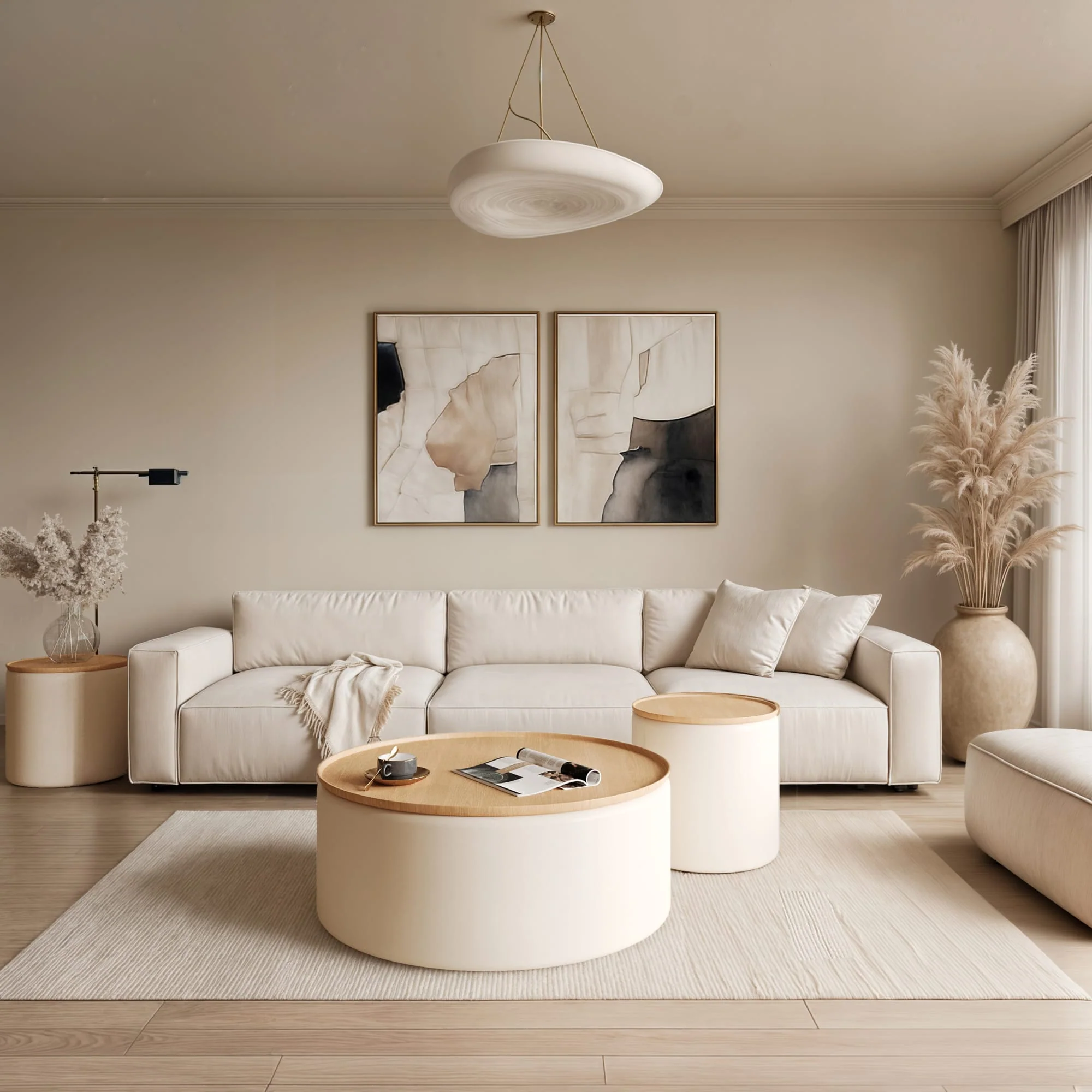 Oskar Barley Lift Top Round Coffee Table - Image 6