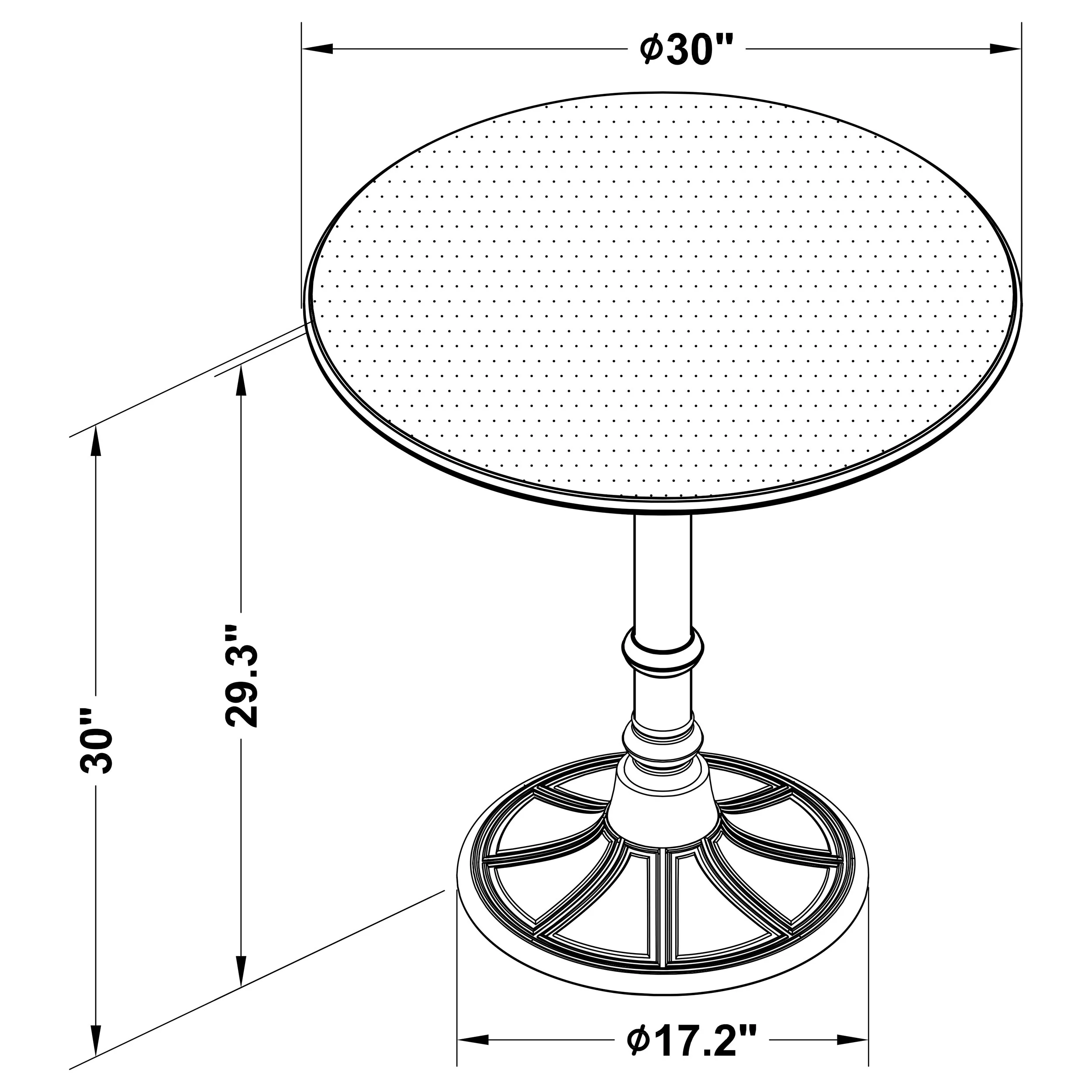 Oswego Bronze Round 30-inch Bistro Dining Table - Image 5
