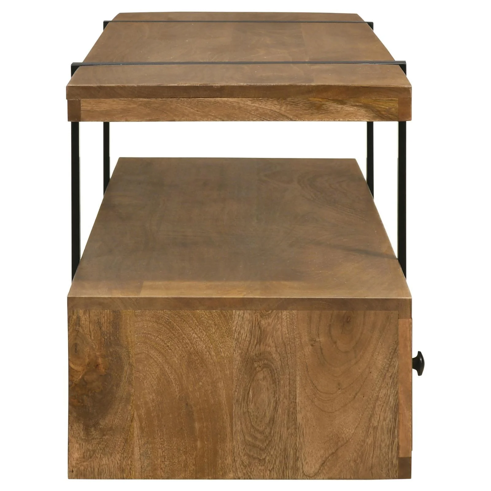 Otto Brown and Gunmetal 4-drawer Solid Wood 70" TV Stand - Image 10