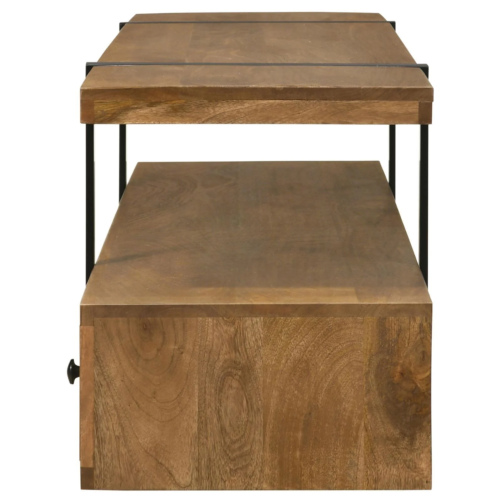 Otto Brown and Gunmetal 4-drawer Solid Wood 70" TV Stand - Image 7