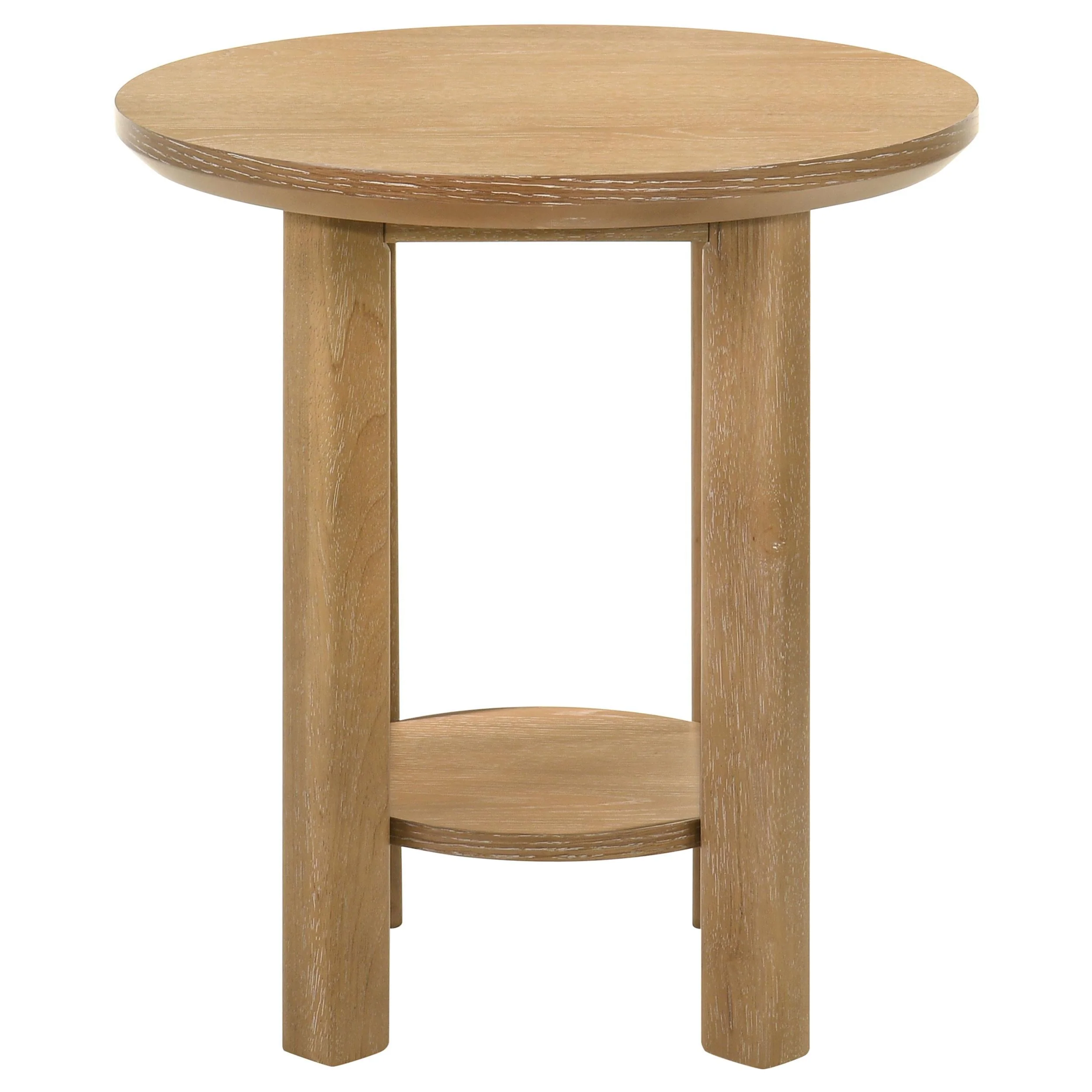 Ottowa Light Oak 3-Piece Round Wood Coffee Table Set - Image 4