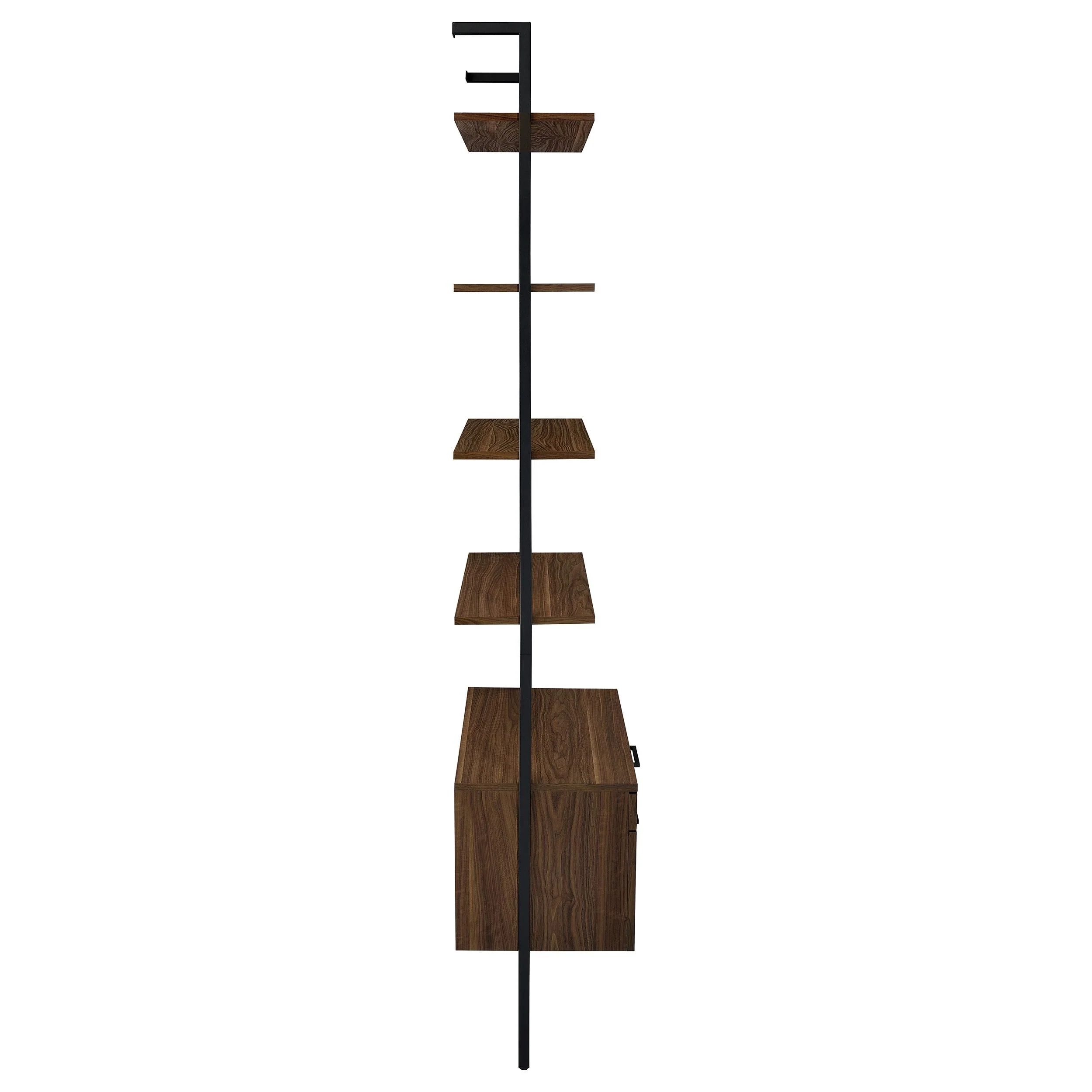 Owens Walnut 31-inch 4-shelf Storage Wall Bookshelf - Image 10