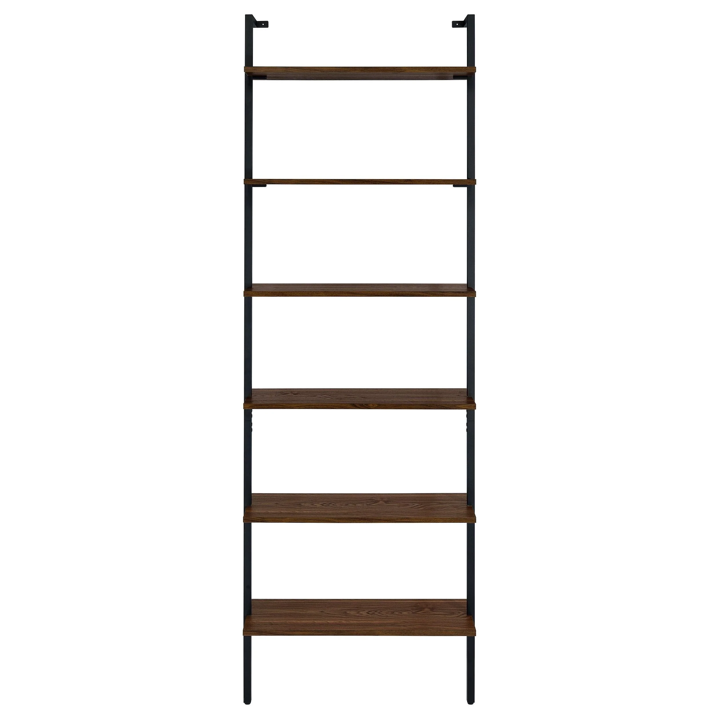 Owens Walnut 31-inch 6-shelf Wall Bookshelf - Image 3