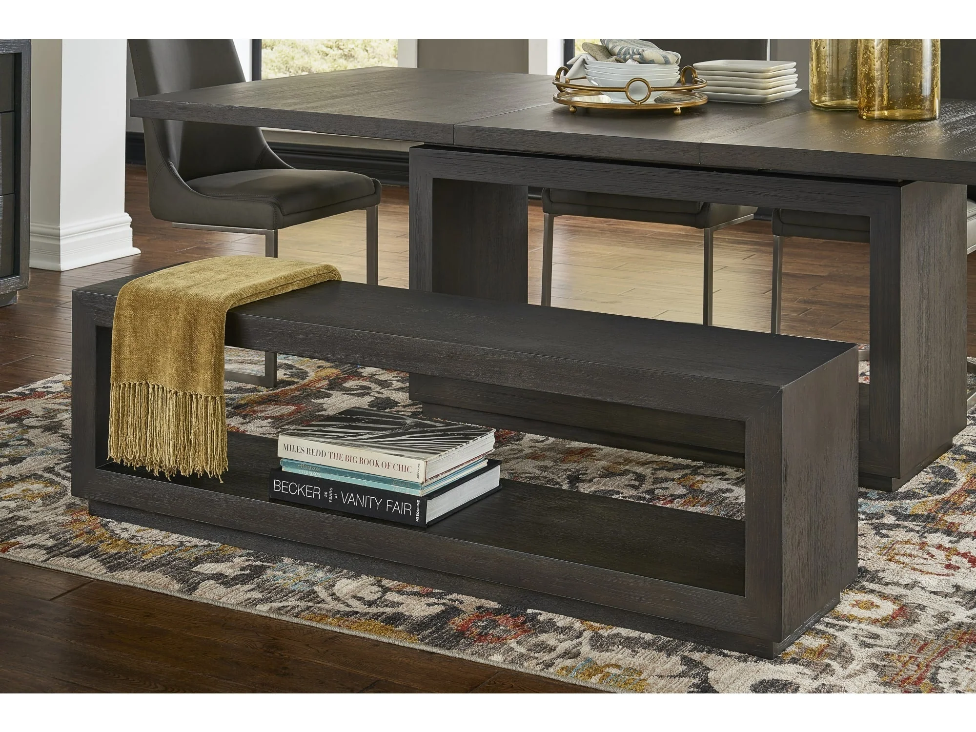 Oxford Basalt Grey Dining Bench