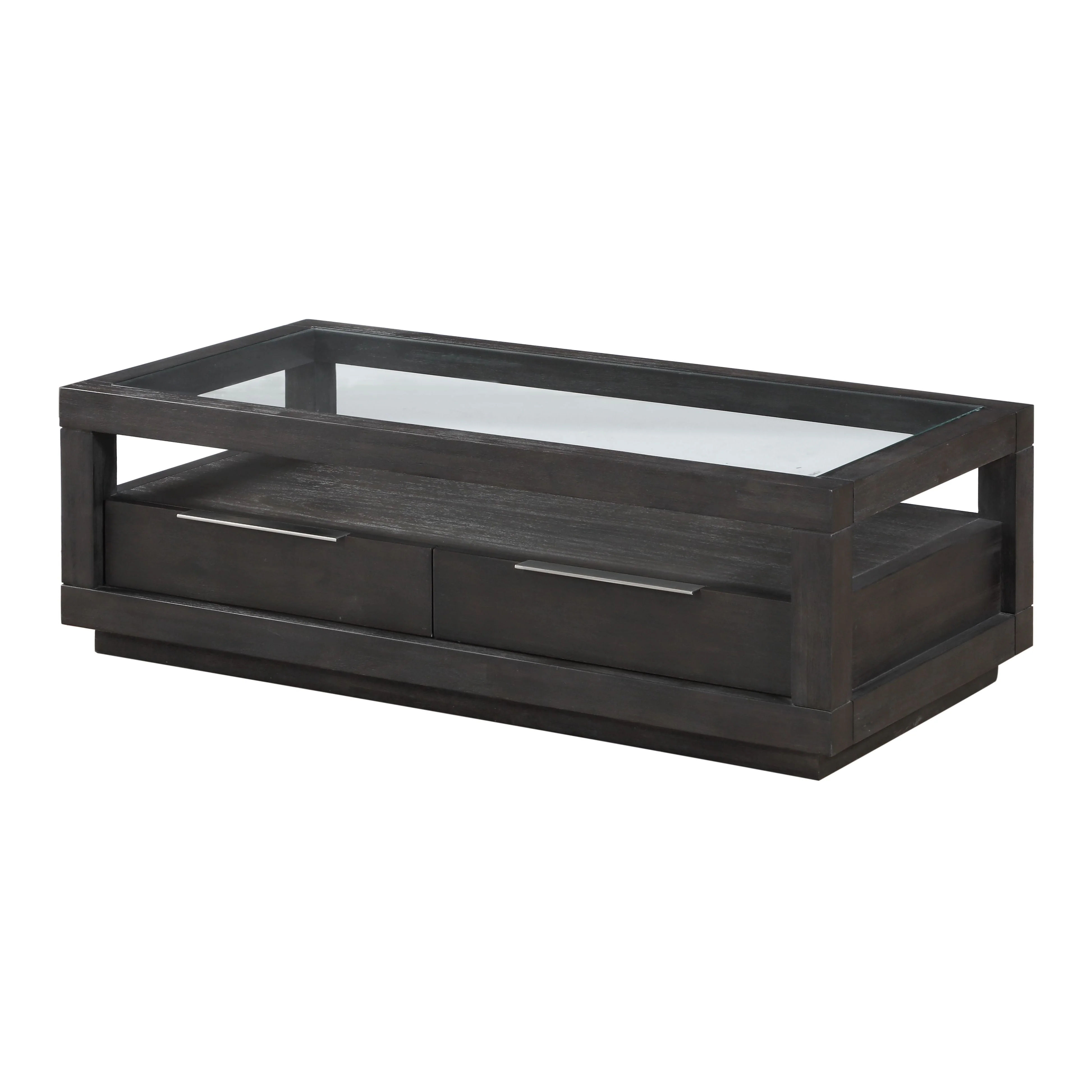 Oxford Two Drawer Rectangular Coffee Table in Basalt Grey - Image 3