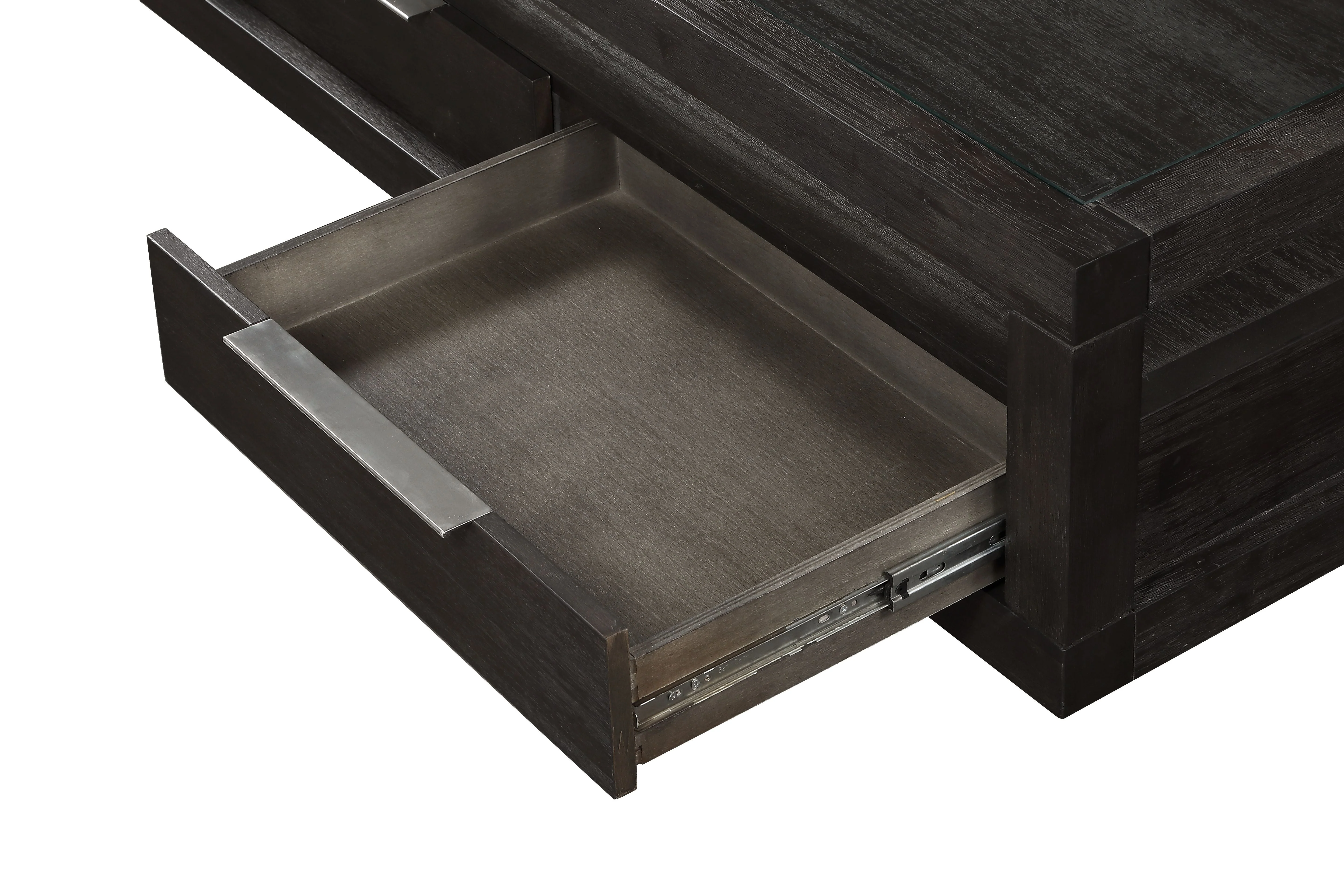Oxford Two Drawer Rectangular Coffee Table in Basalt Grey - Image 5