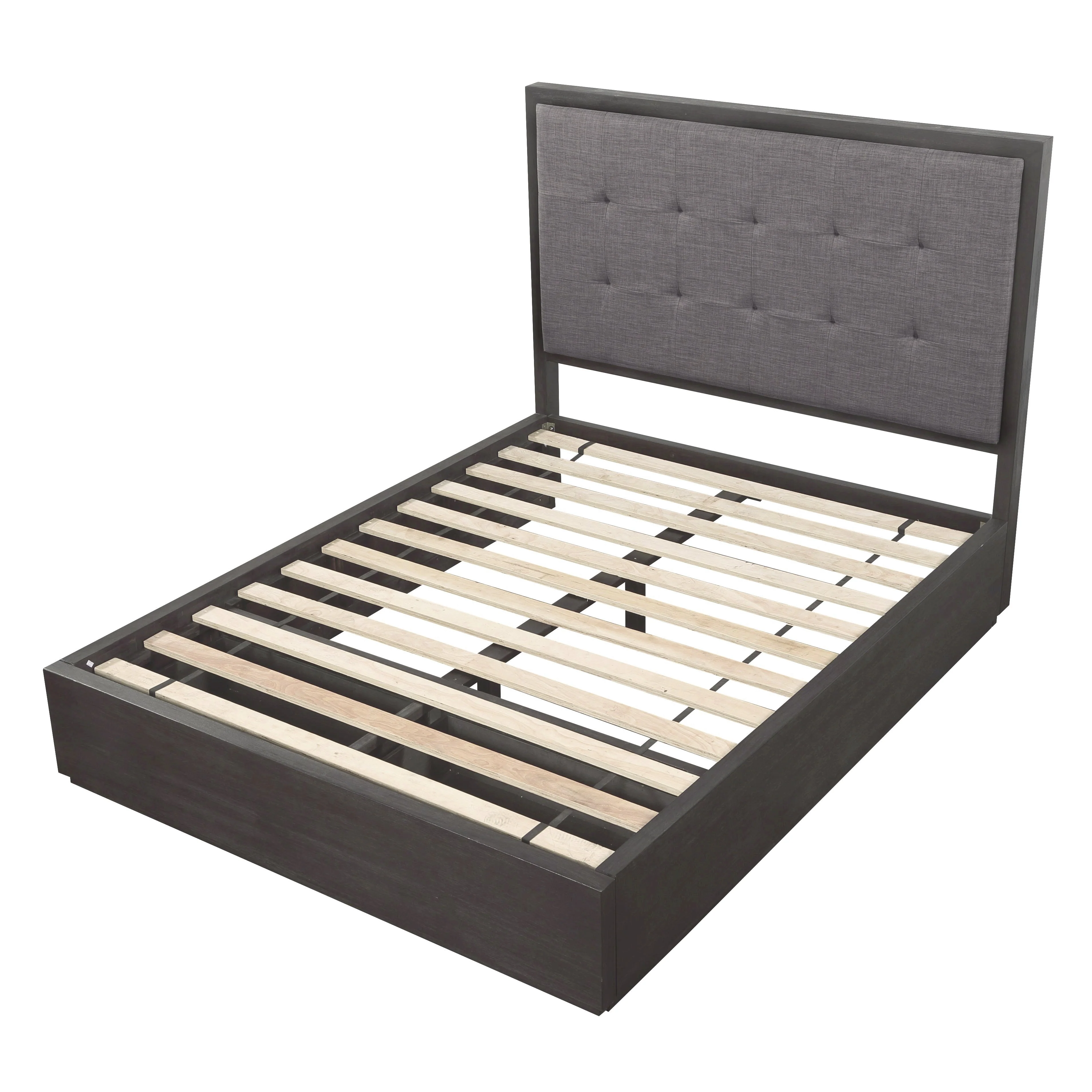 Oxford Upholstered Footboard Eastern King Storage Bed in Dolphin - Image 9
