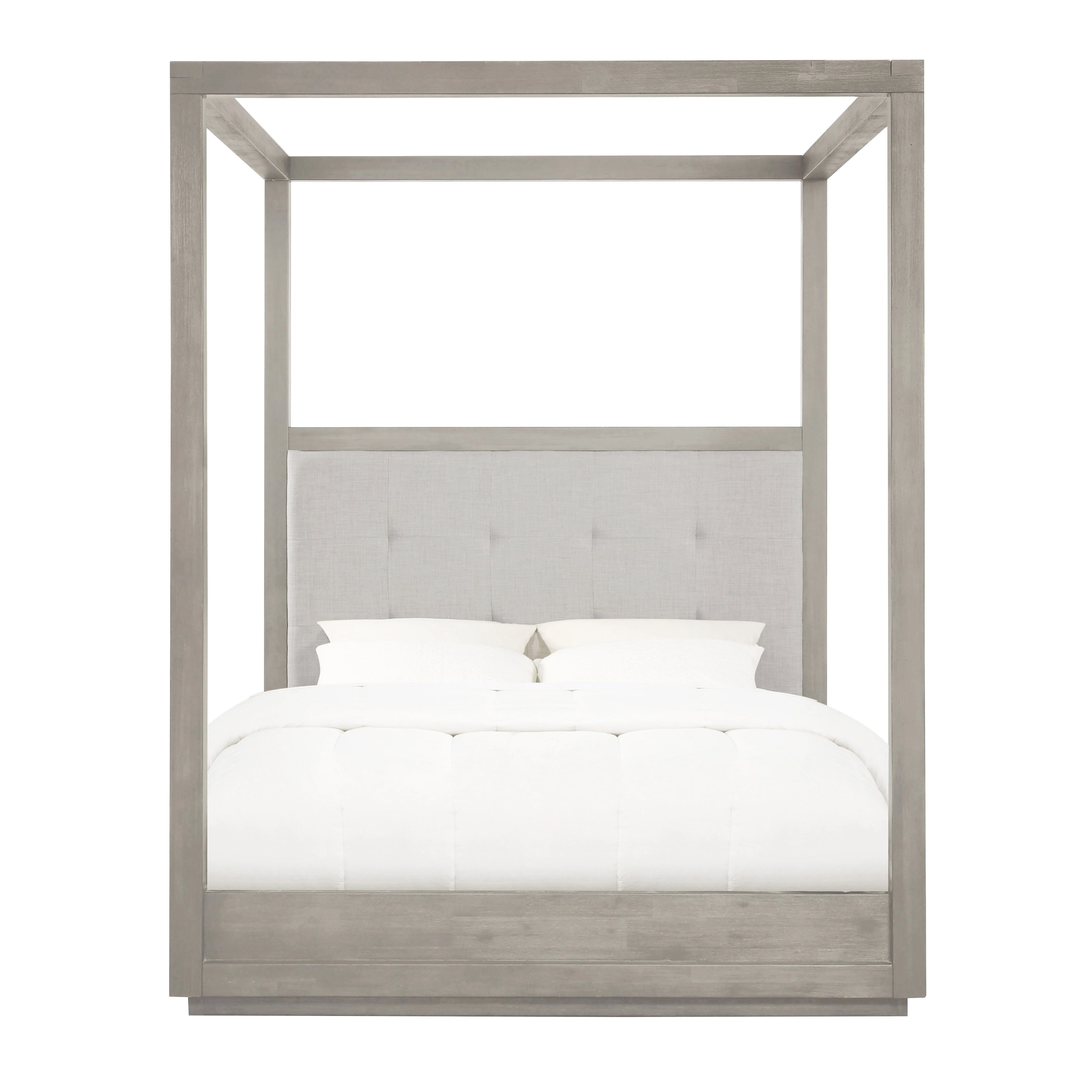 Oxford Upholstered Full Canopy Bed in Mineral - Image 5
