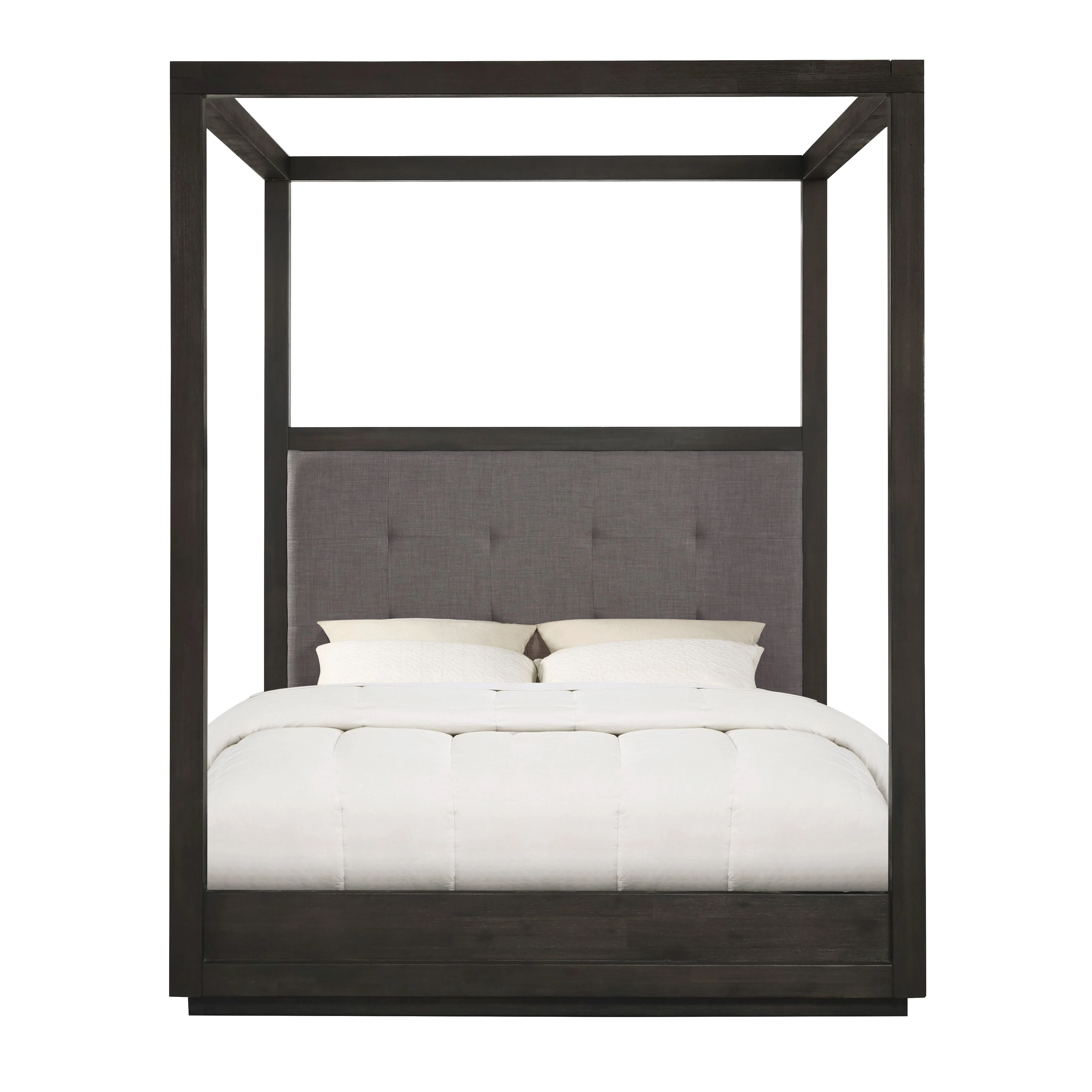 Oxford Upholstered Queen Canopy Bed in Dolphin - Image 5