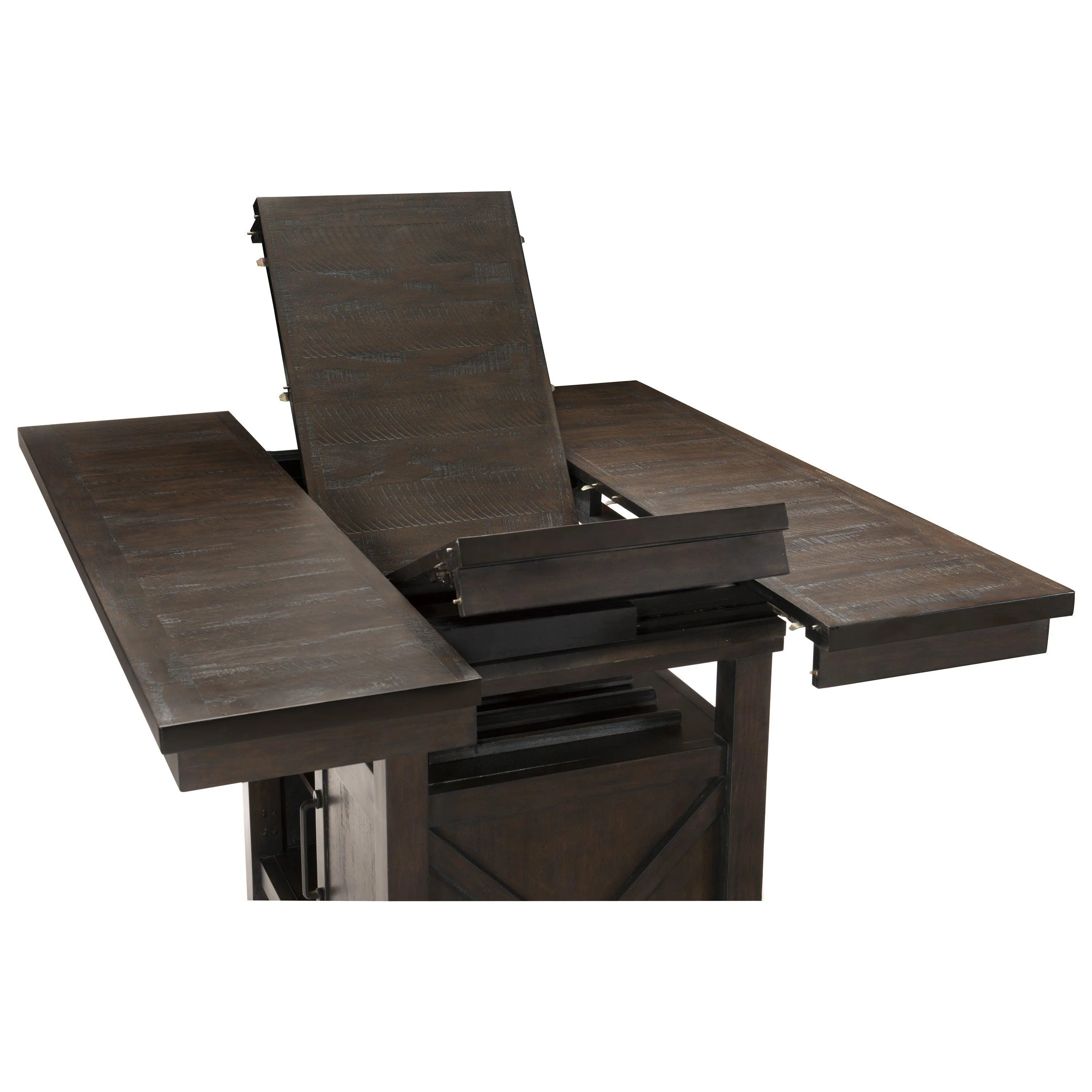 Oxton Dark Cherry/Fabric Extendable Counter Height Set - Image 4