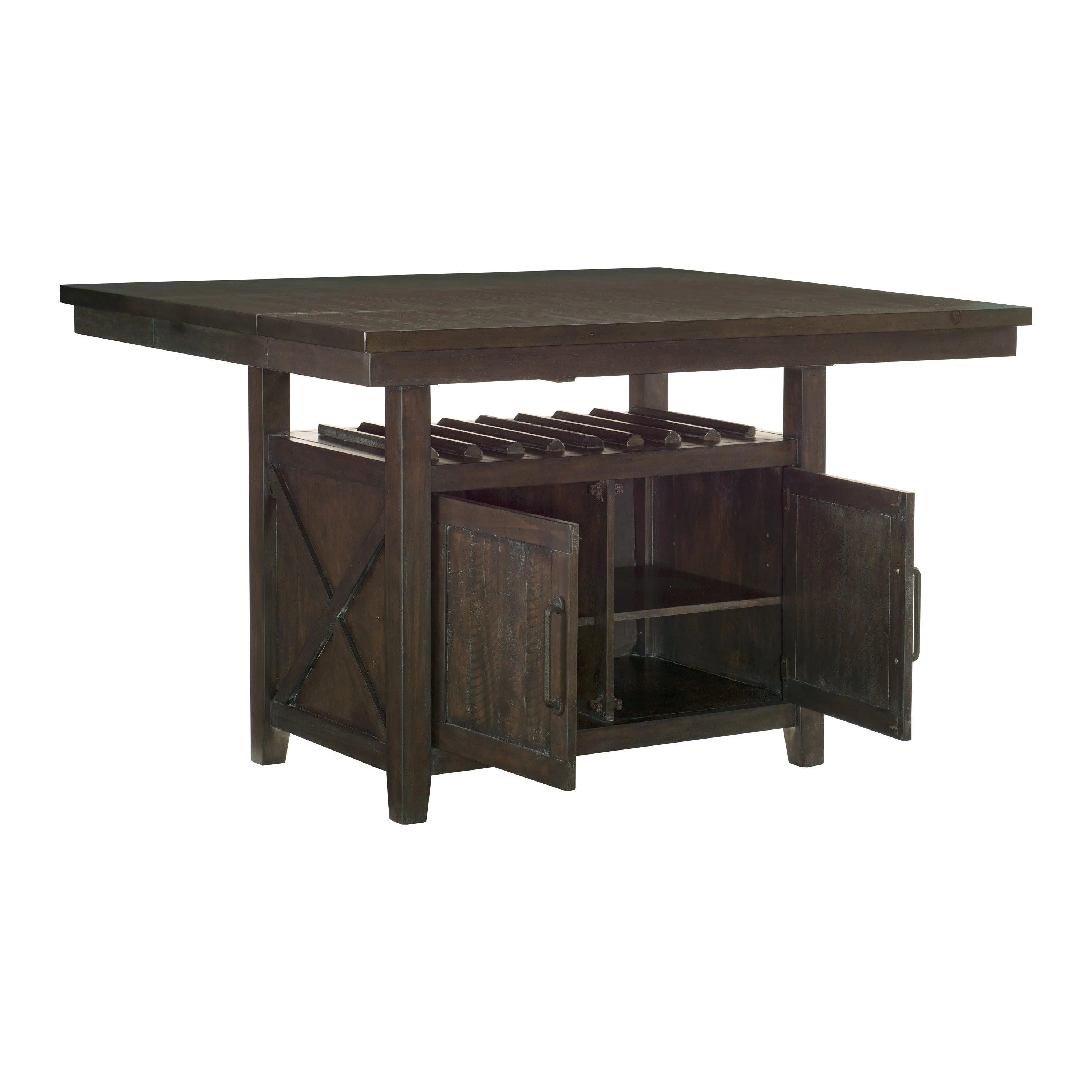 Oxton Dark Cherry/Faux Leather Extendable Counter Height Set - Image 4