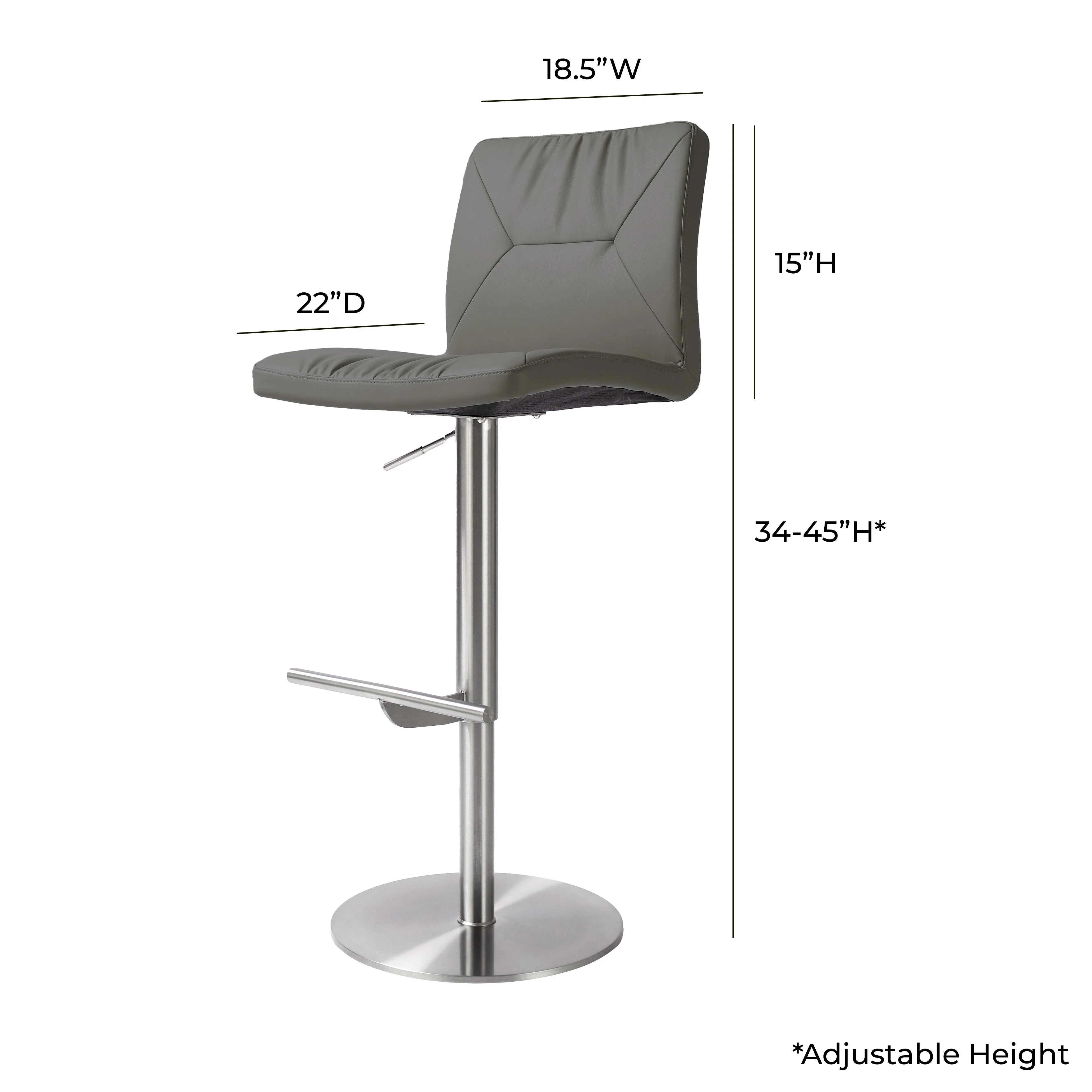 Paddy Performance Vegan Leather Adjustable Stool - Image 6