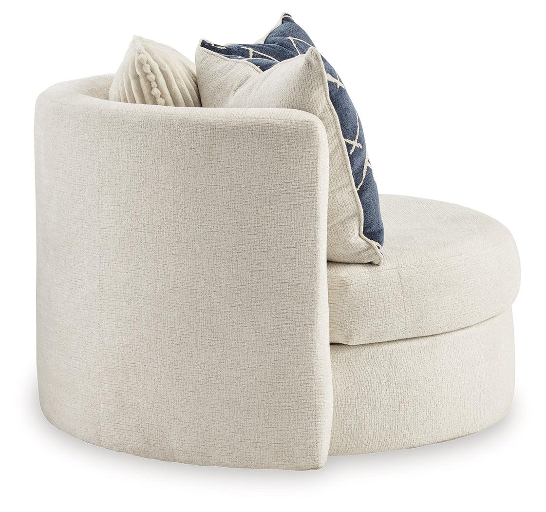 Padova Ivory Swivel Accent Chair - Image 4