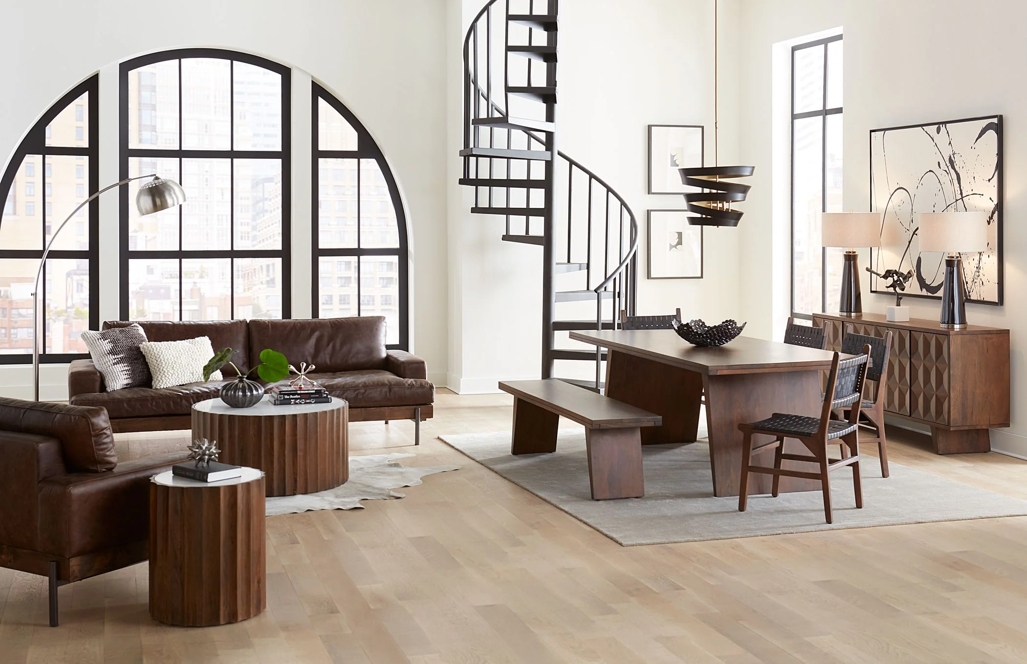 Palermo 18" Round Side Table with White Marble and Royal Brown Base - Image 6