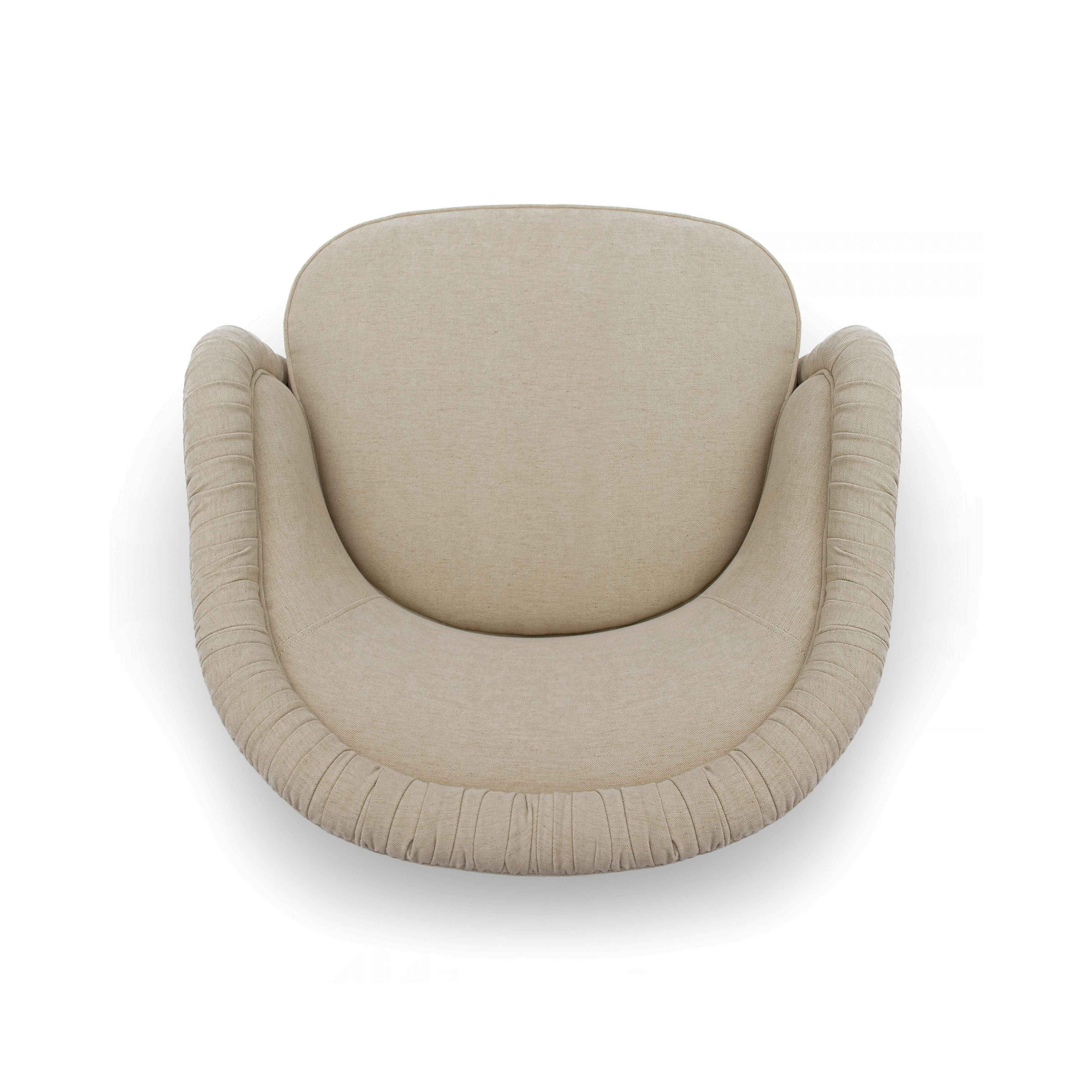 Pamela Tan Performance Chenille Tasseled Lounge Accent Chair - Image 6