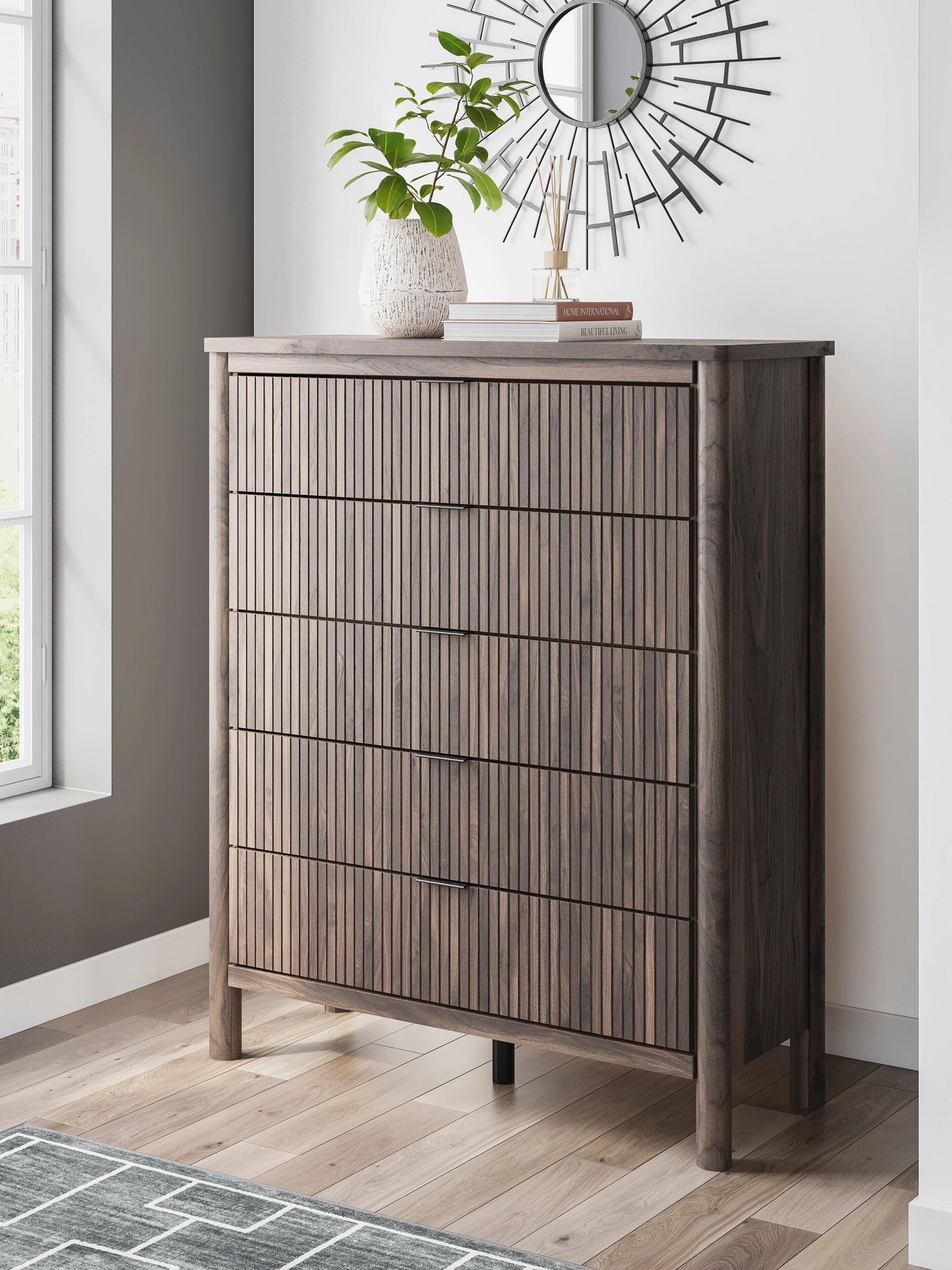 Pamytta Brown Upholstered Platform Bedroom Set - Image 12