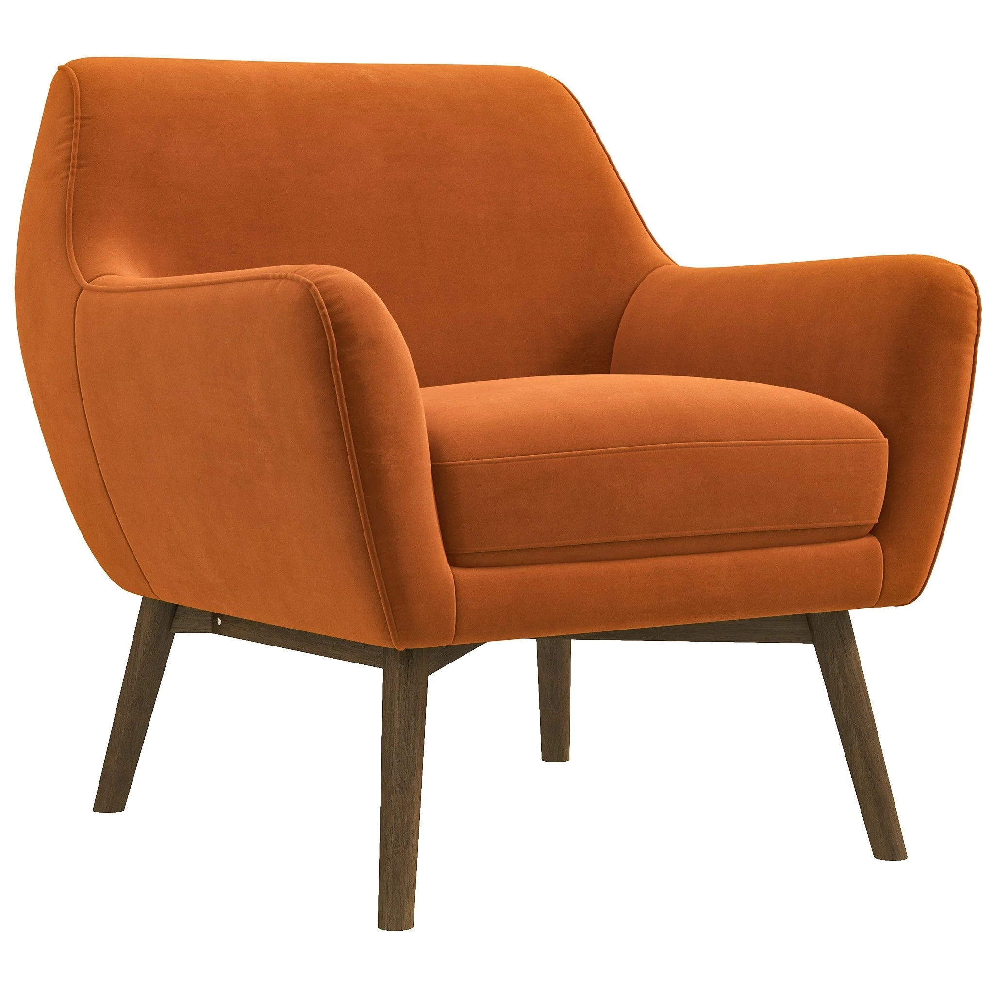 Panom Burnt Orange Velvet Lounge Chair - Image 6
