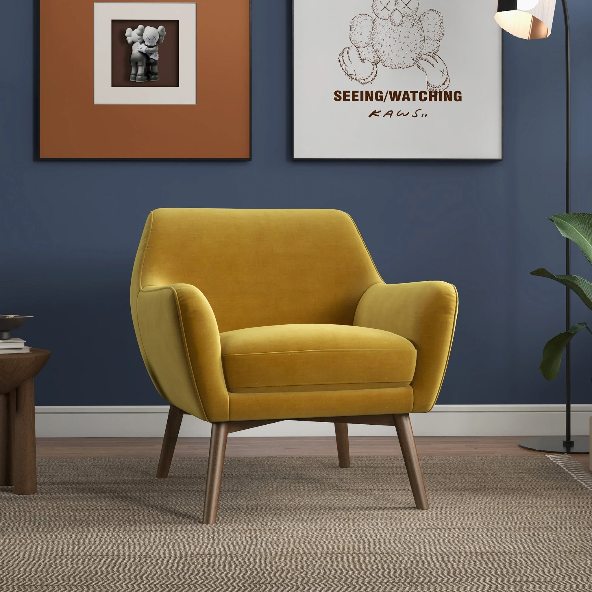Panom Gold Velvet Lounge Chair - Image 2