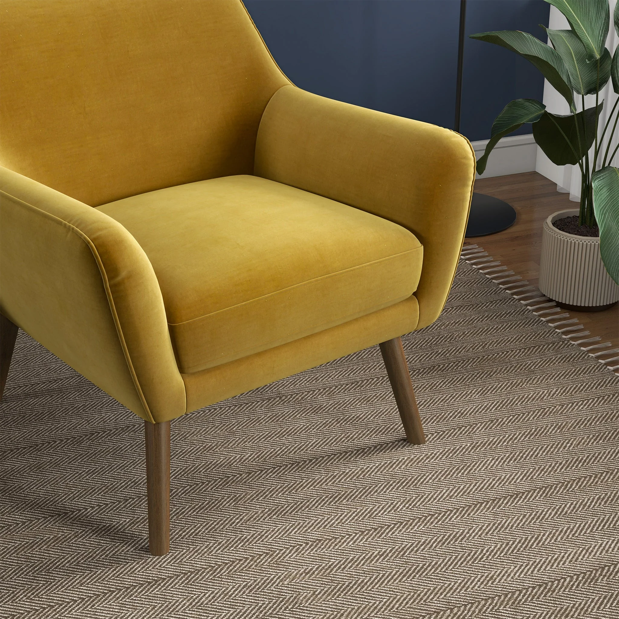 Panom Gold Velvet Lounge Chair - Image 4