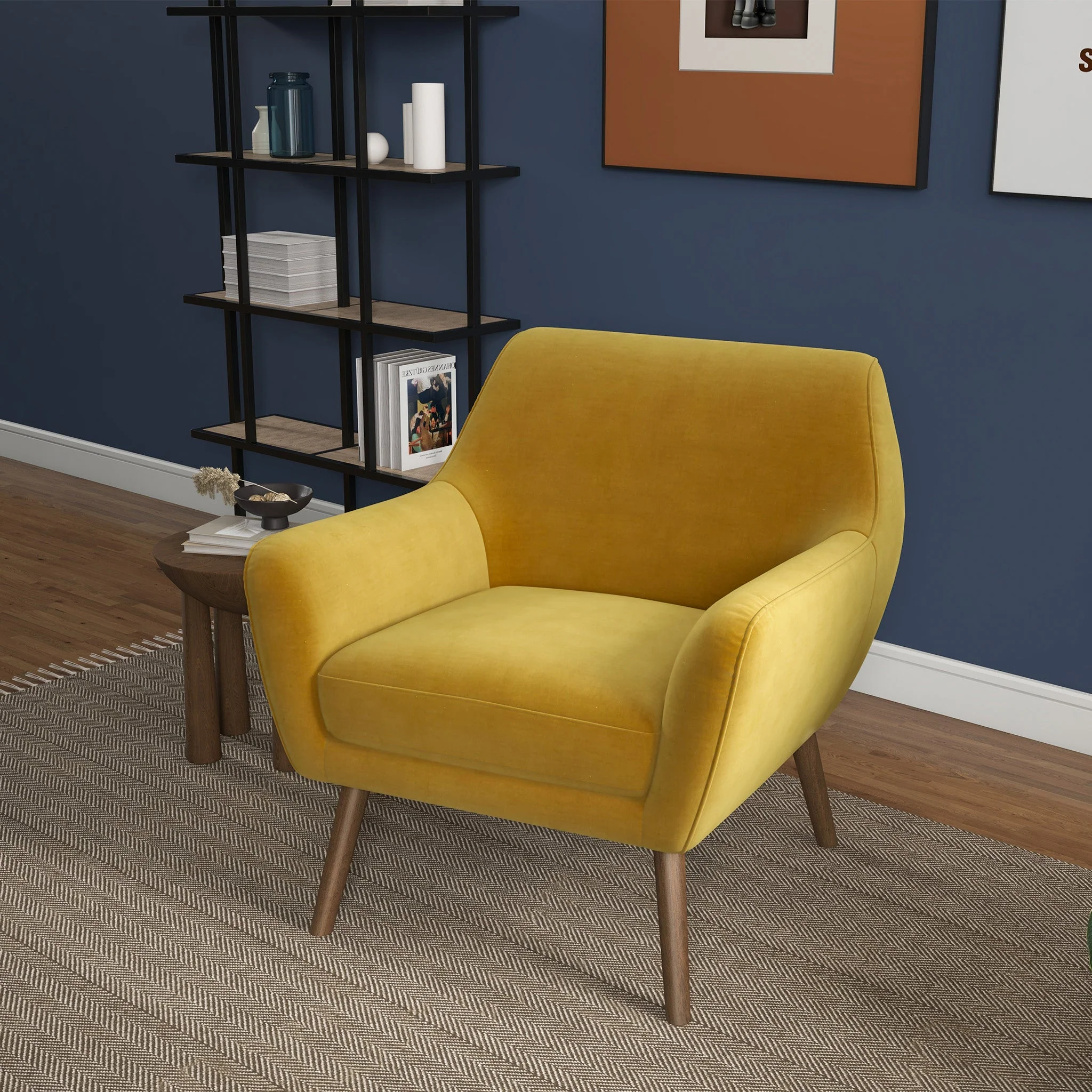 Panom Gold Velvet Lounge Chair - Image 5