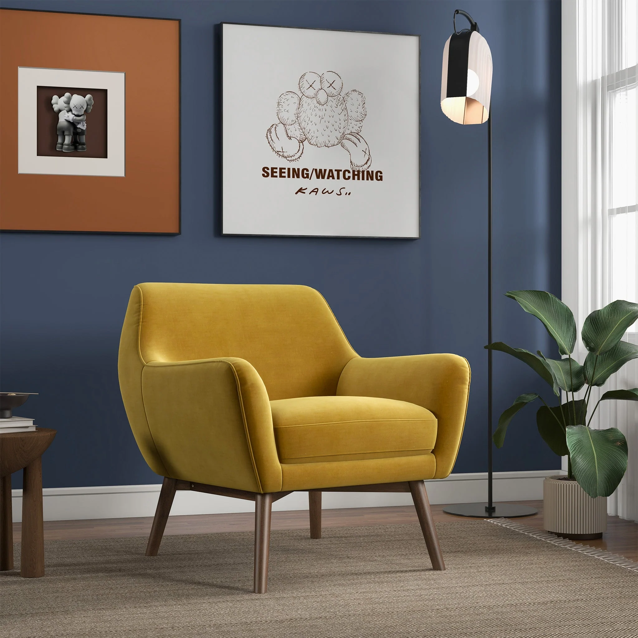 Panom Gold Velvet Lounge Chair - Image 6
