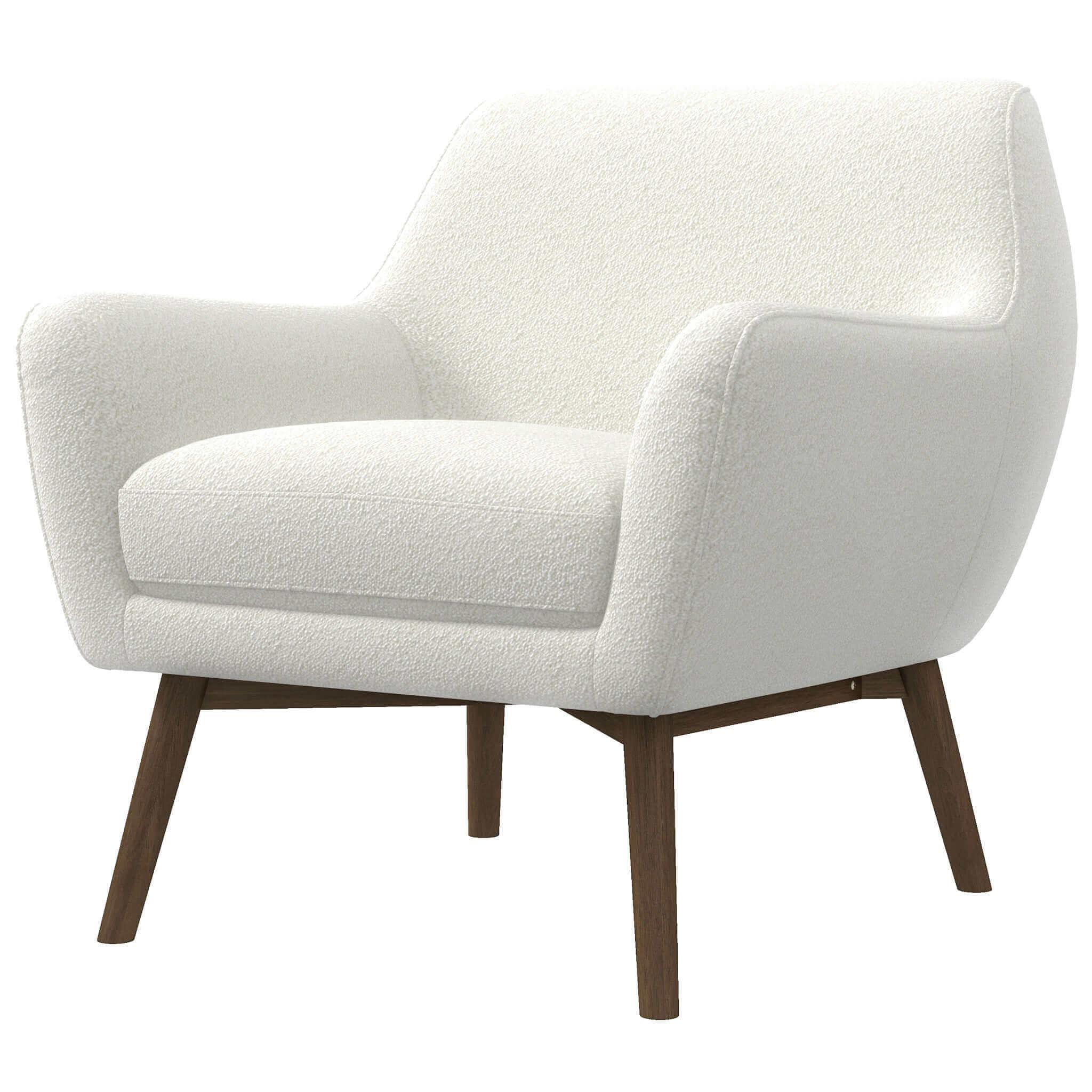 Panom White Boucle Lounge Chair - Image 7