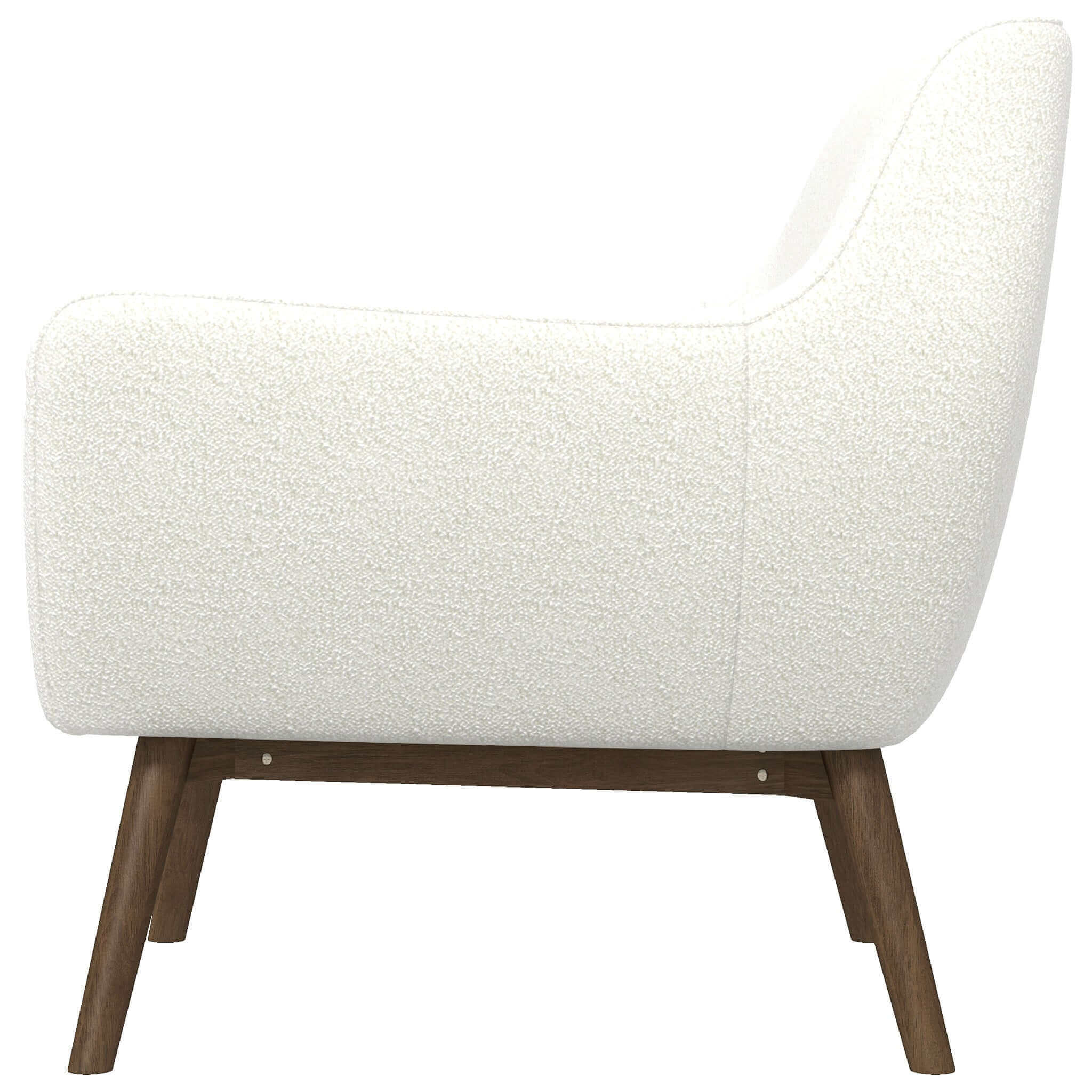 Panom White Boucle Lounge Chair - Image 8